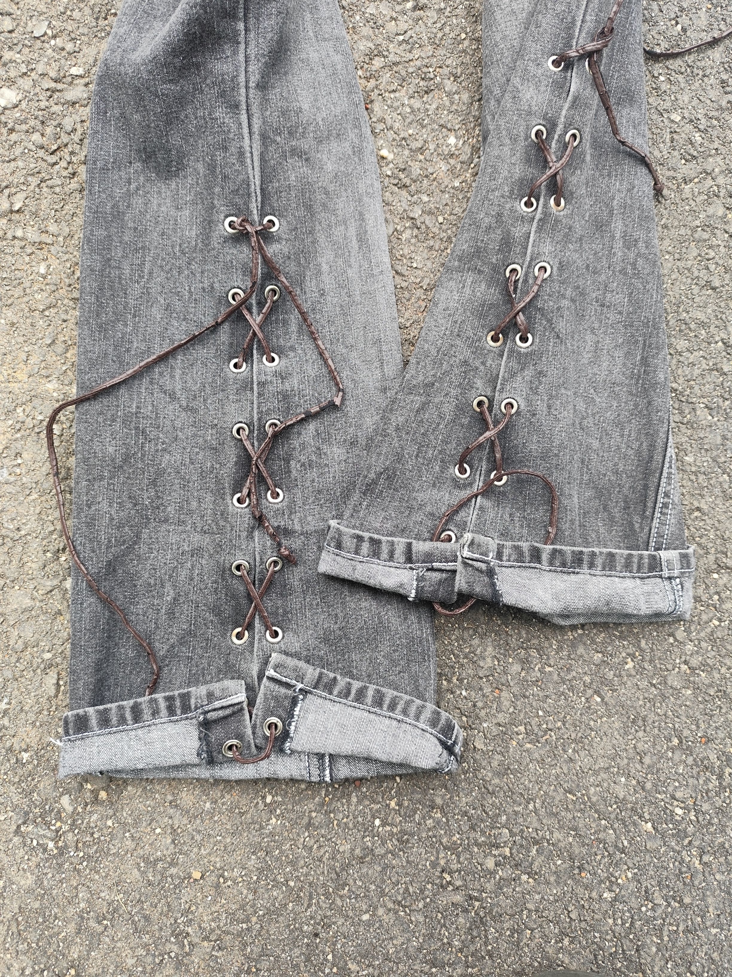 Japanese Brand Vintage Japanese Flare Bondage Pant - B_J/1124/3 Size 22" - 8 Thumbnail