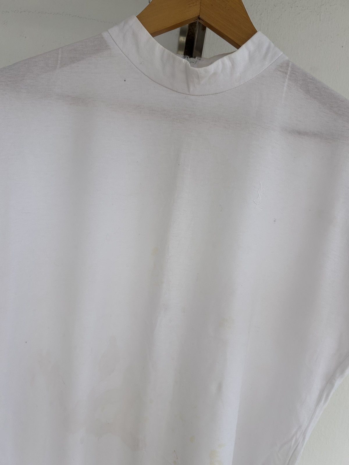 Yves Saint Laurent YSL Vintage Plain White Tee Size US M / EU 48-50 / 2 - 3 Thumbnail