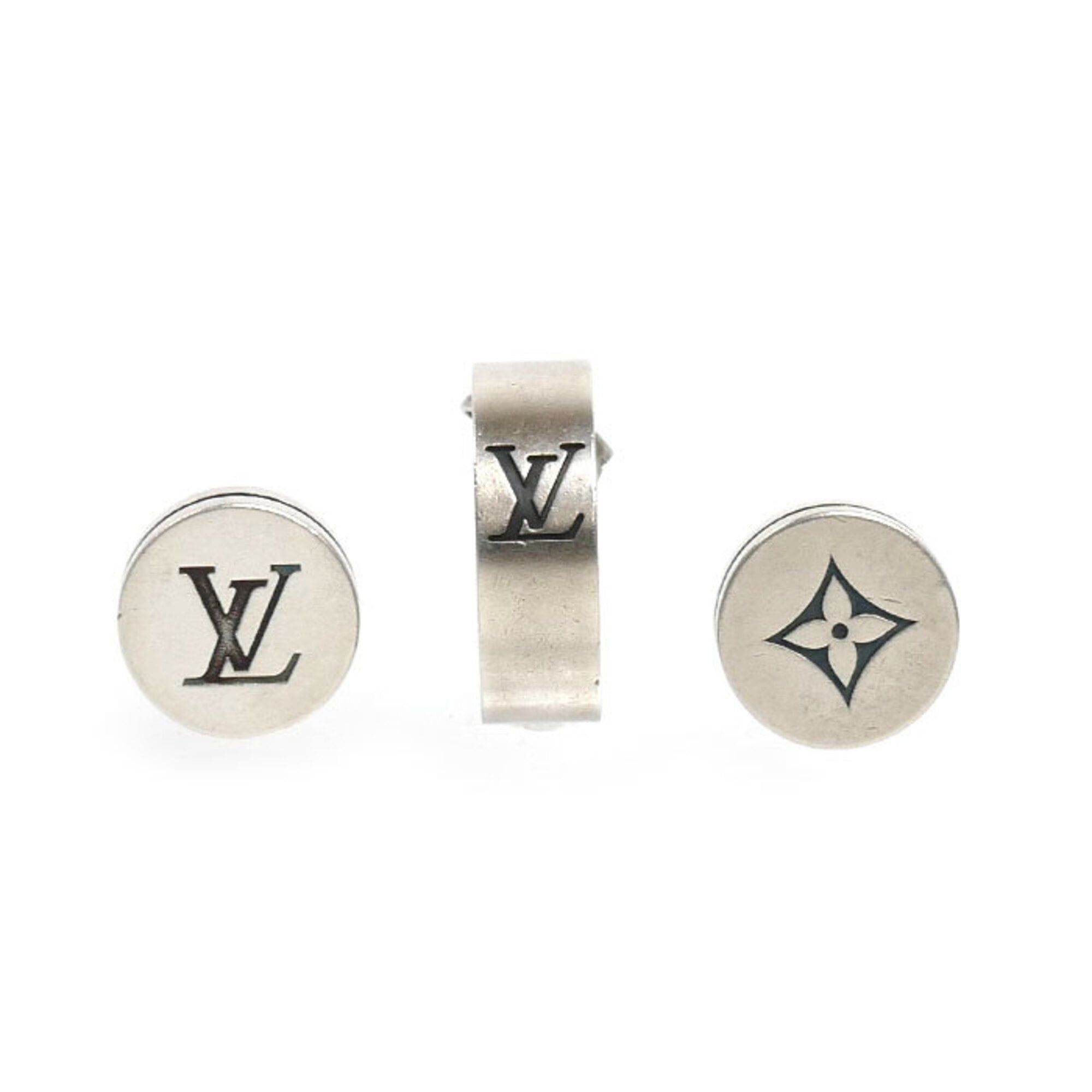 Louis Vuitton LOUIS VUITTON 925 Sterling Silver Earrings LV Tailor 3-Piece Set M02028 9.8g Women's Size ONE SIZE - 1 Thumbnail