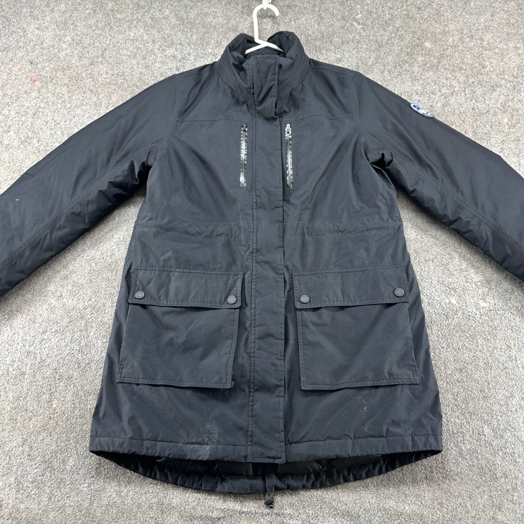 Lands' End Lands' End Jacket Womens M Black Parka Quilted Lined Full Zip Polyester Long Jacket Size M / US 6-8 / IT 42-44 - 4 Thumbnail