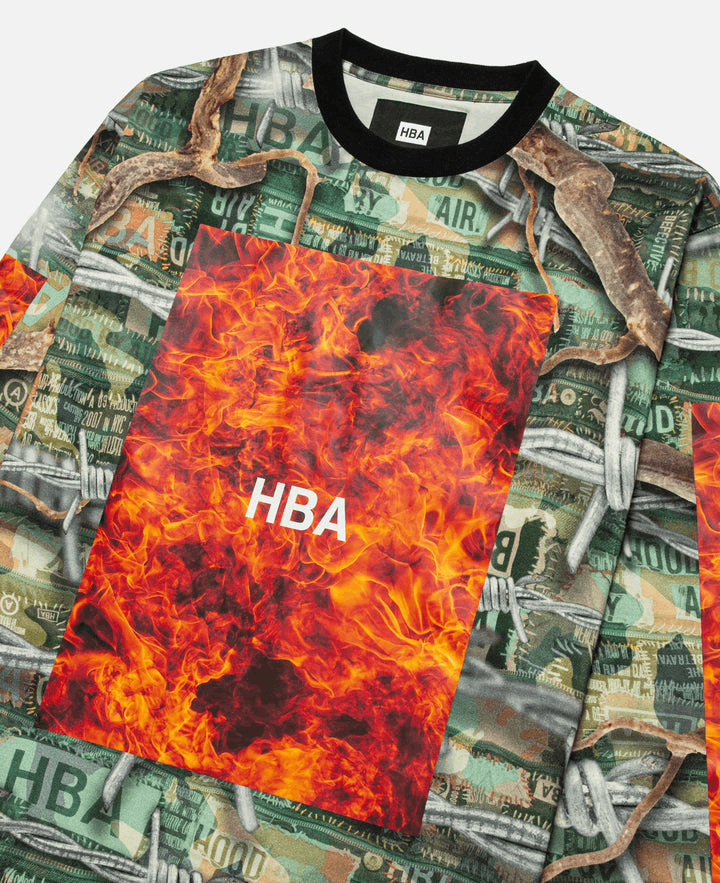 Hood By Air Ablaze Box Camo L/S Crew Neck T-shirt Size US L / EU 52-54 / 3 - 8 Thumbnail