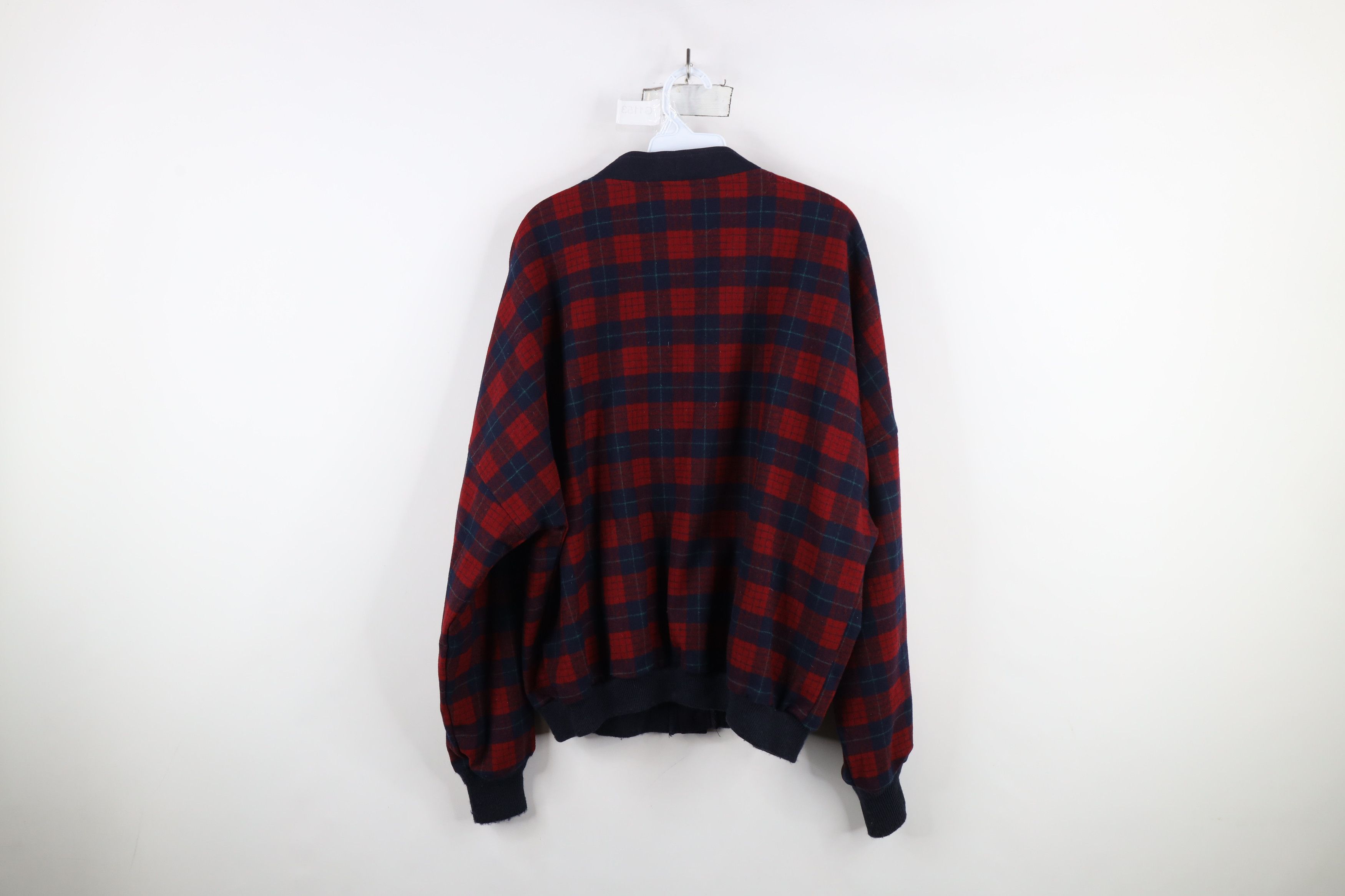 Pendleton × Vintage Vintage 70s Pendleton Virgin Knit Cardigan Sweater Plaid USA Size US XL / EU 56 / 4 - 9 Thumbnail