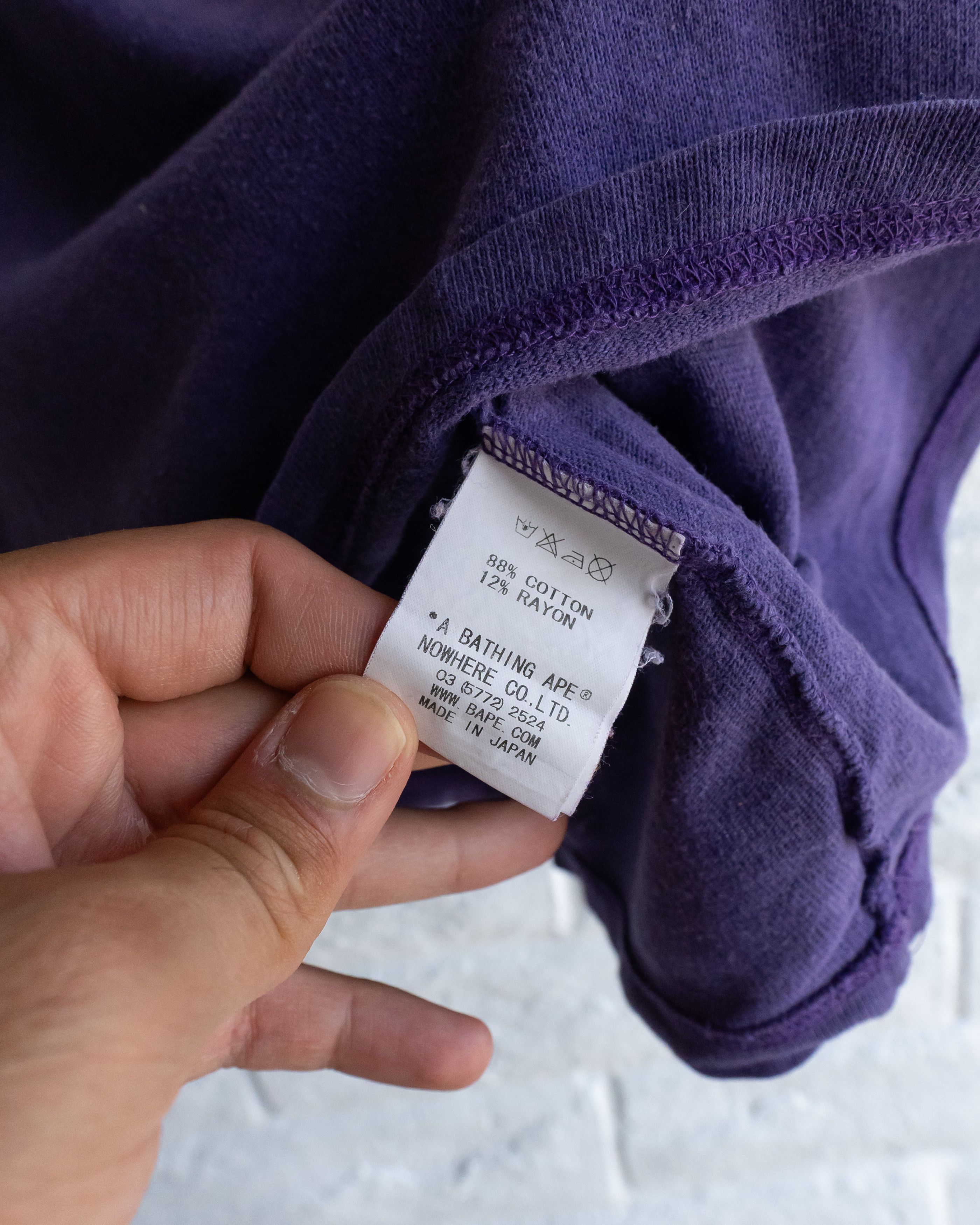 Bape Bape Baseball Apehead A Bath Ape T Shirt Y2K Men's L Purple Size US L / EU 52-54 / 3 - 5 Thumbnail