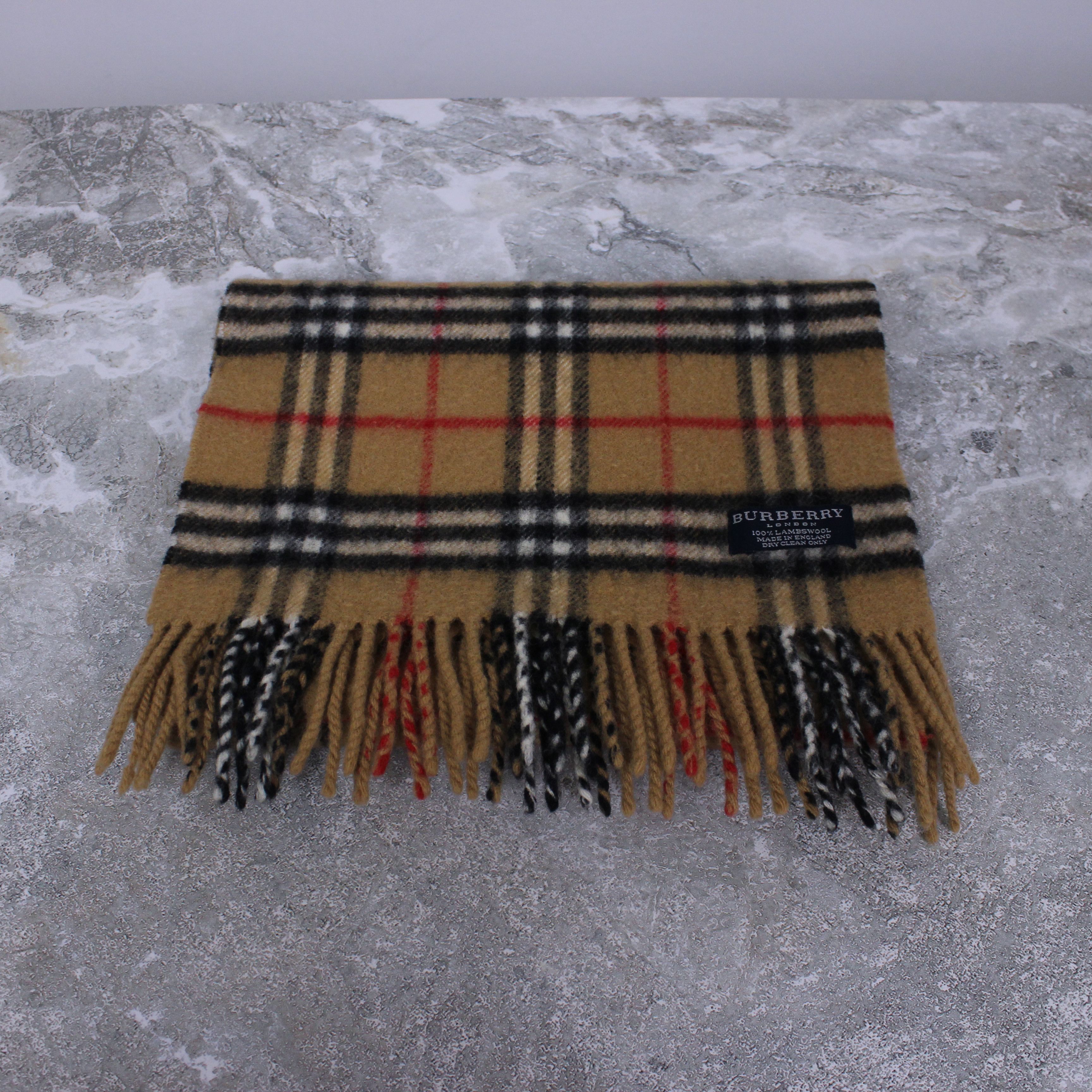 Burberry Burberry vintage scarf men pure lambswool beige big size Size ONE SIZE - 5 Thumbnail