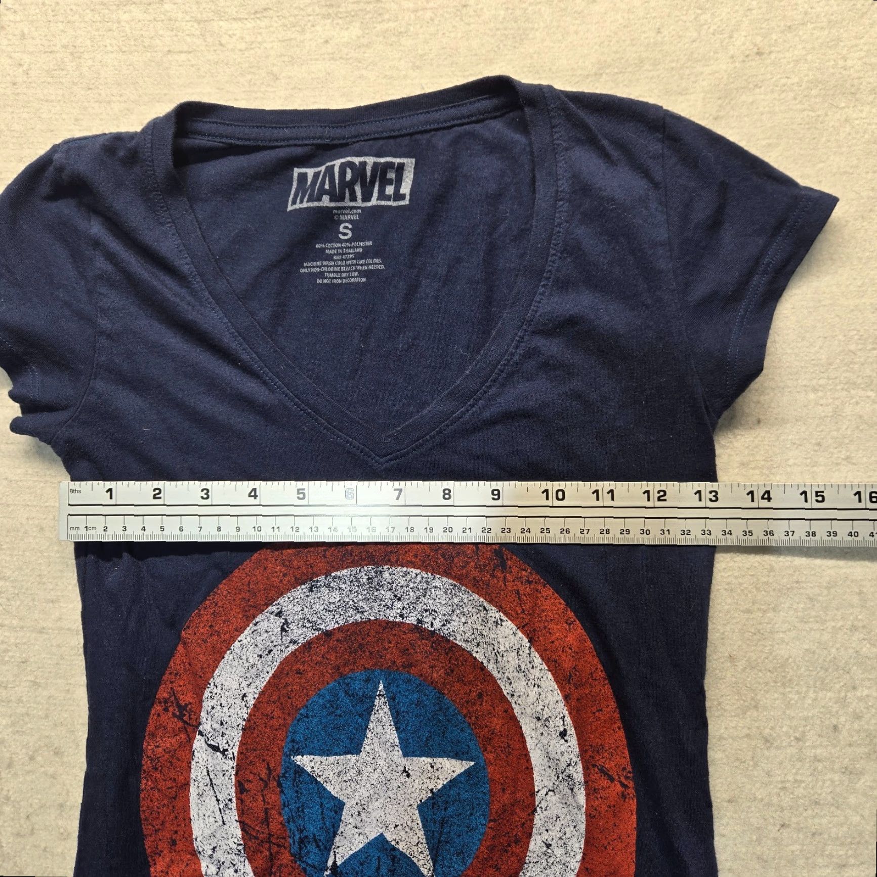 Vintage Marvel Captain America Shirt Blue Shield Universal First Avengers S Small Size S / US 4 / IT 40 - 4 Thumbnail