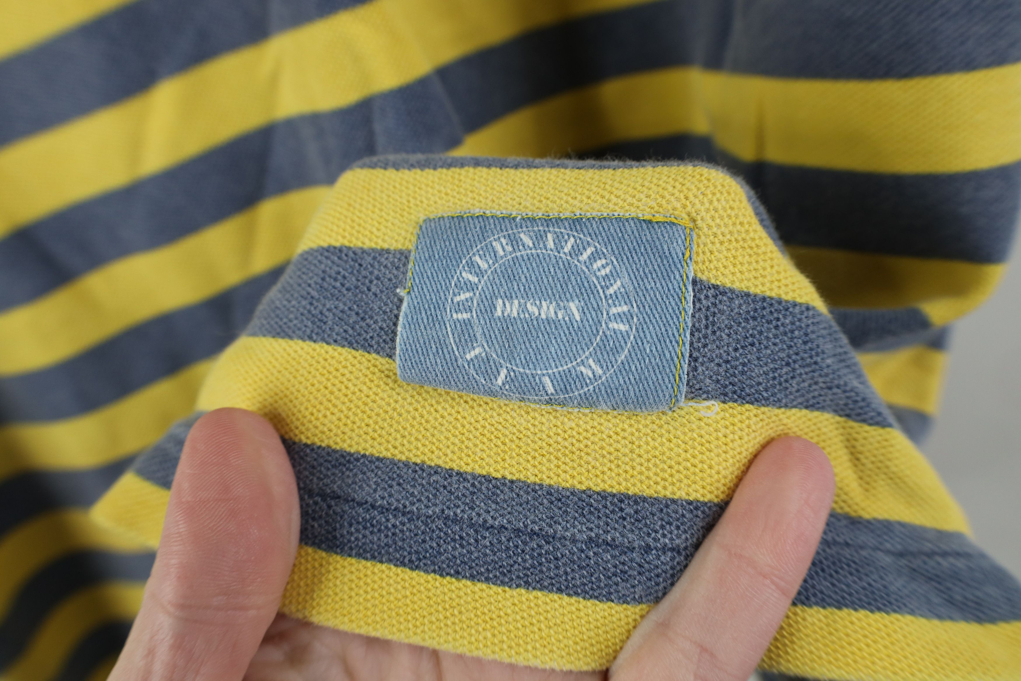 Vintage Vintage 90s Streetwear Weathered Stonewash Striped Golf Polo Size US M / EU 48-50 / 2 - 4 Thumbnail