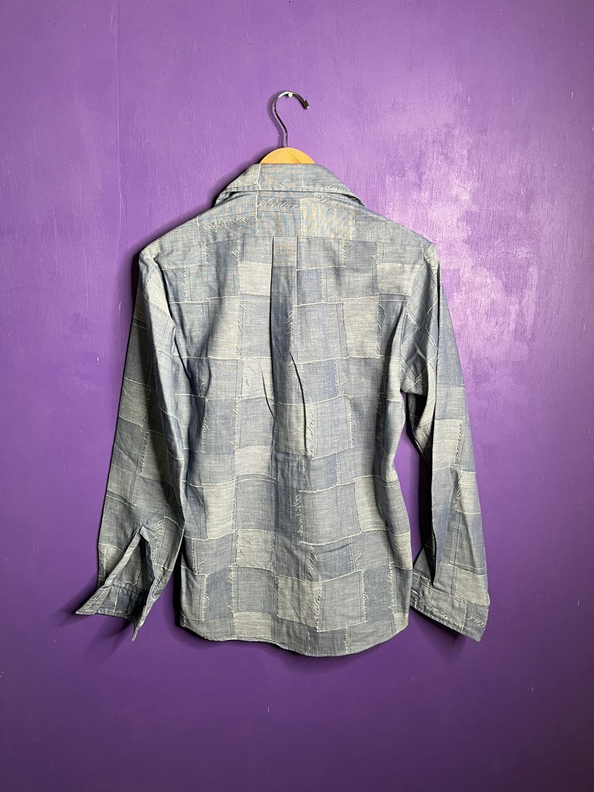 Vintage Vintage 70s cut n sew checkered pattern button up Size US M / EU 48-50 / 2 - 2 Thumbnail