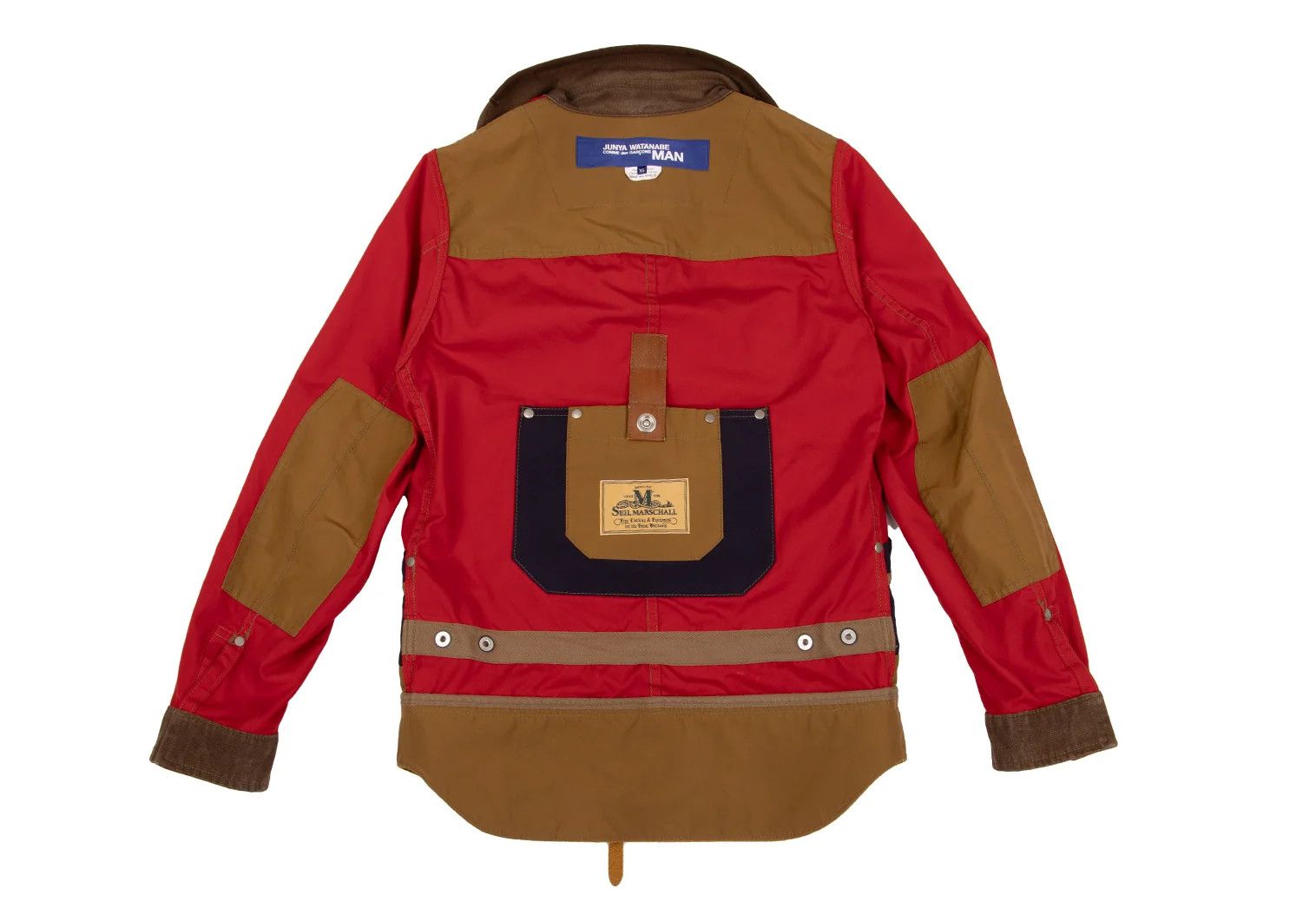 Junya Watanabe Reversible Leather Panel Jacket in Red-Brown, Size XS Size US XS / EU 42 / 0 - 14 Thumbnail