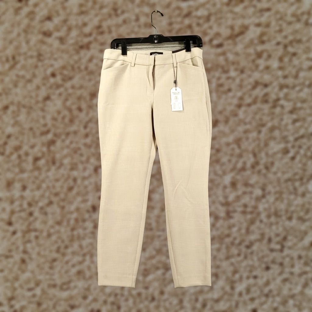 Express Express Dress Pants Womens Size 8S Beige Supersoft Twill Office 8 Short New NWT Size 30" / US 8 / IT 44 - 1 Thumbnail