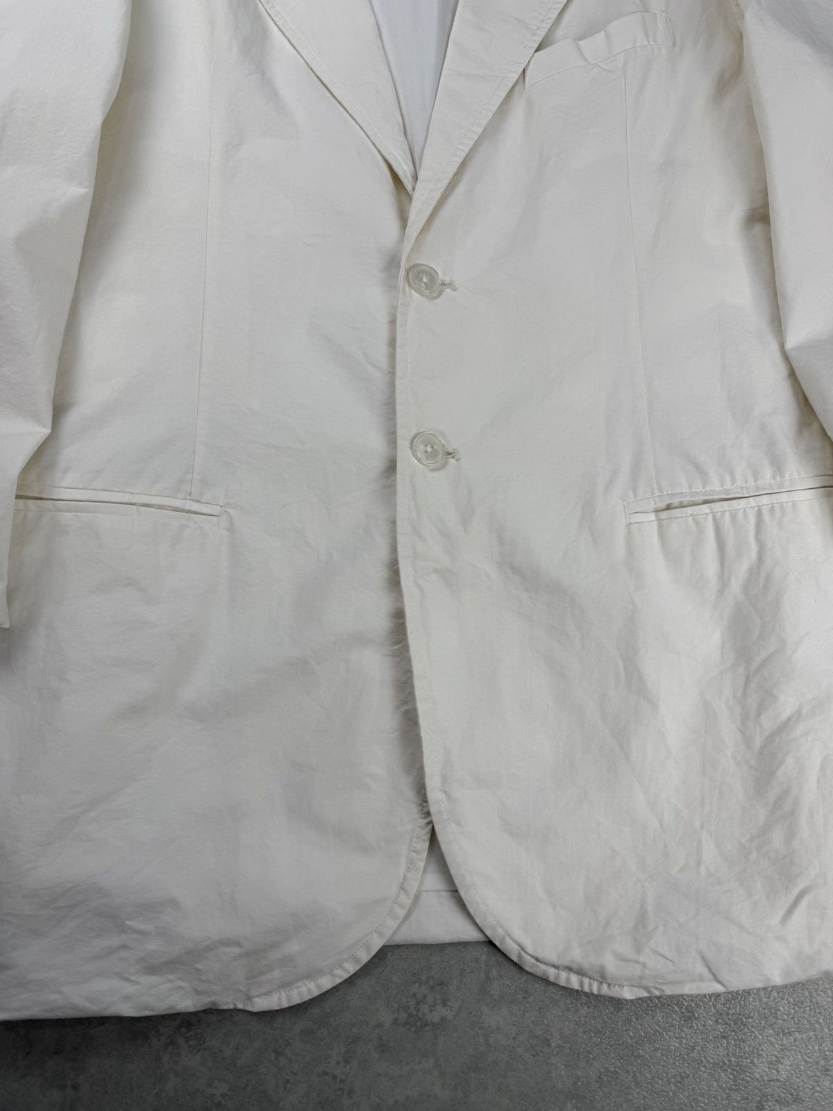 DENHAM Denham Jamie White Cotton Blazer Size L Size L / US 10 / IT 46 - 4 Thumbnail