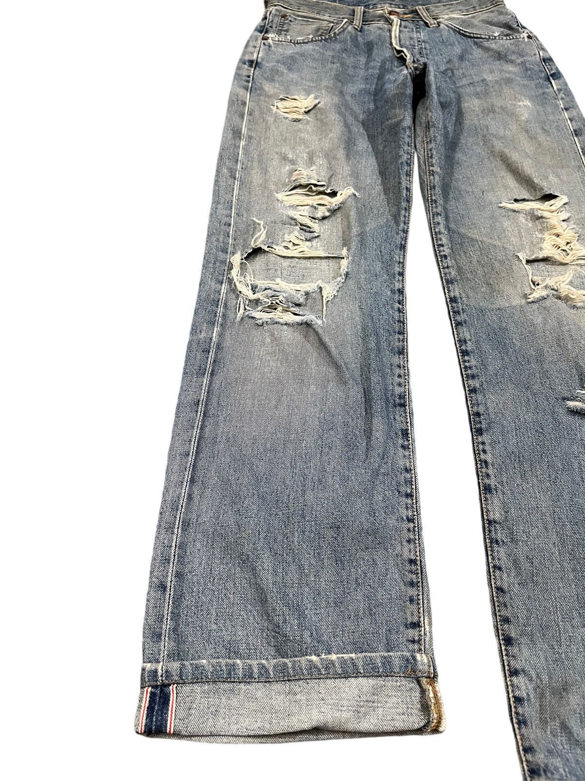 Edwin Vintage Edwin 505X Selvedge Distressed Denim Size US 29 - 4 Thumbnail
