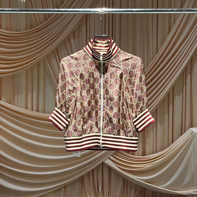 Gucci Gucci Mulberry silk old flower full-print striped jacket 25 Size M / US 6-8 / IT 42-44 - 1 Thumbnail