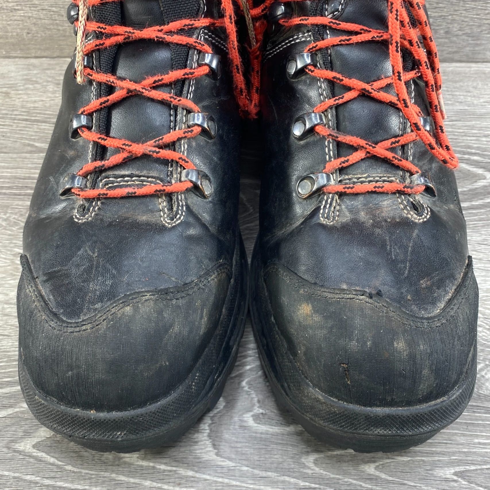 Vintage Oregon Chainsaw Boots Mens 11 Black Leather Waterproof Steel Toe Class 1 Work Boots Mens 11 Water Resistant Leather Black Oregon Size US 10 / EU 43 - 5 Thumbnail