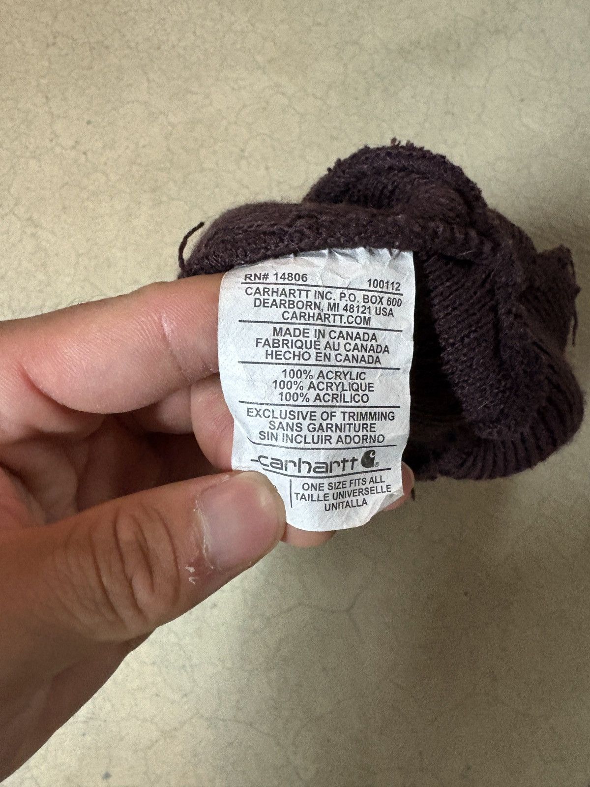 Carhartt Carhartt Y2K Deep Wine Beanie Size ONE SIZE - 4 Thumbnail