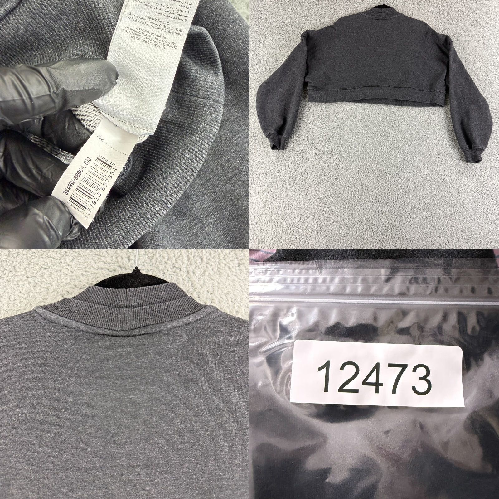 Gymshark Gymshark Sweater L Gray Long Sleeve Cropped Crew Neck Pullover Womens Size L / US 10 / IT 46 - 8 Thumbnail