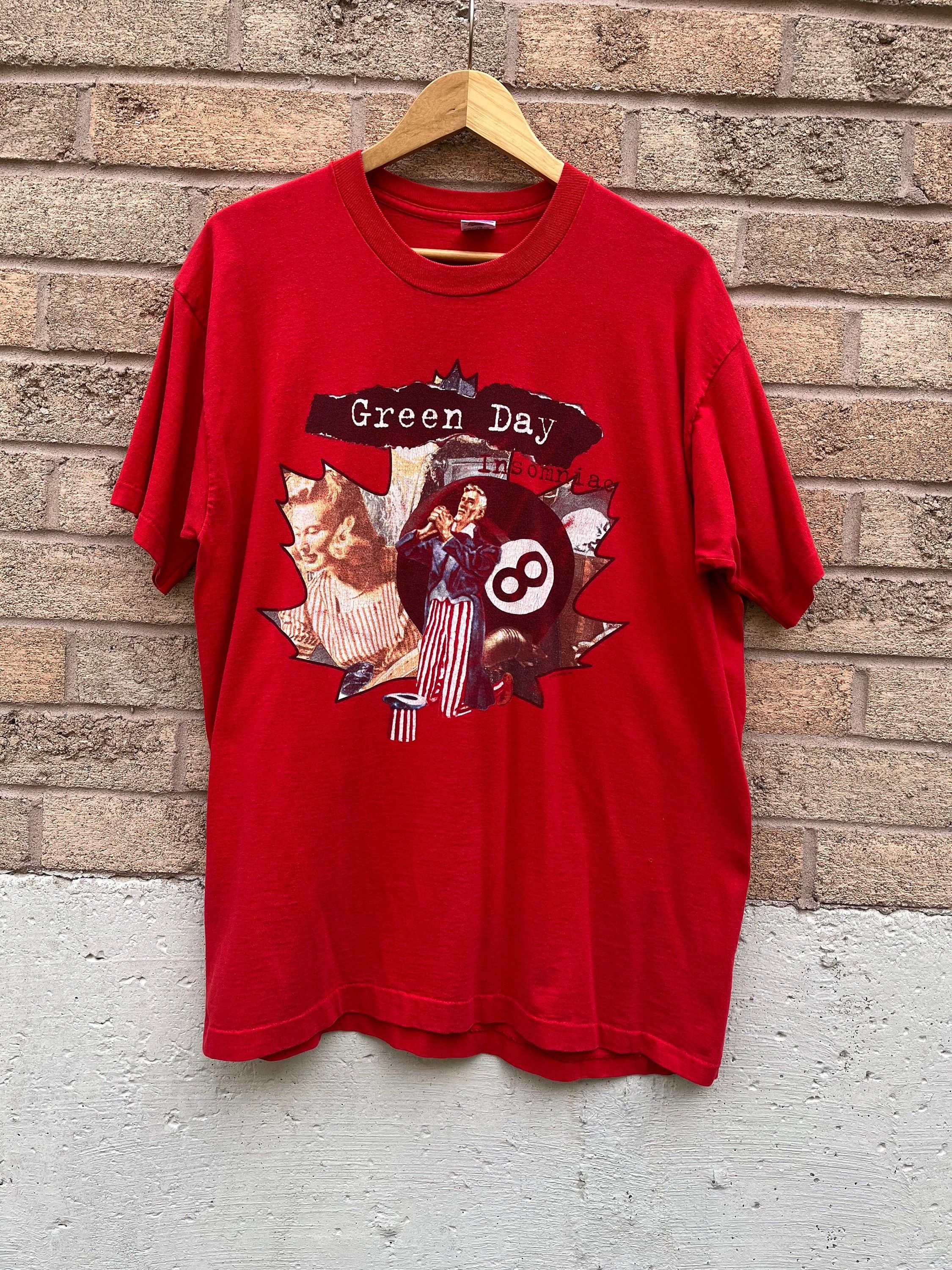 Vintage Vintage Green Day Insomniac Canada Tour T-shirt Size US XL / EU 56 / 4 - 1 Thumbnail