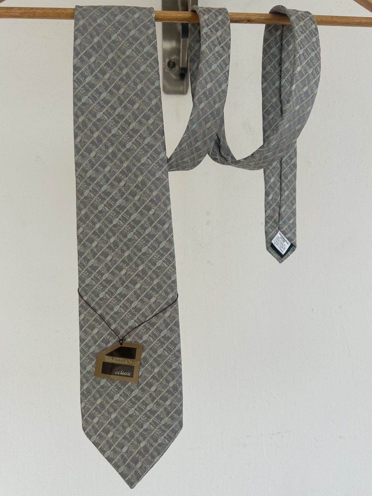 Other NOS Grazzian Italy Vintage Tie Gray Size ONE SIZE - 1 Thumbnail