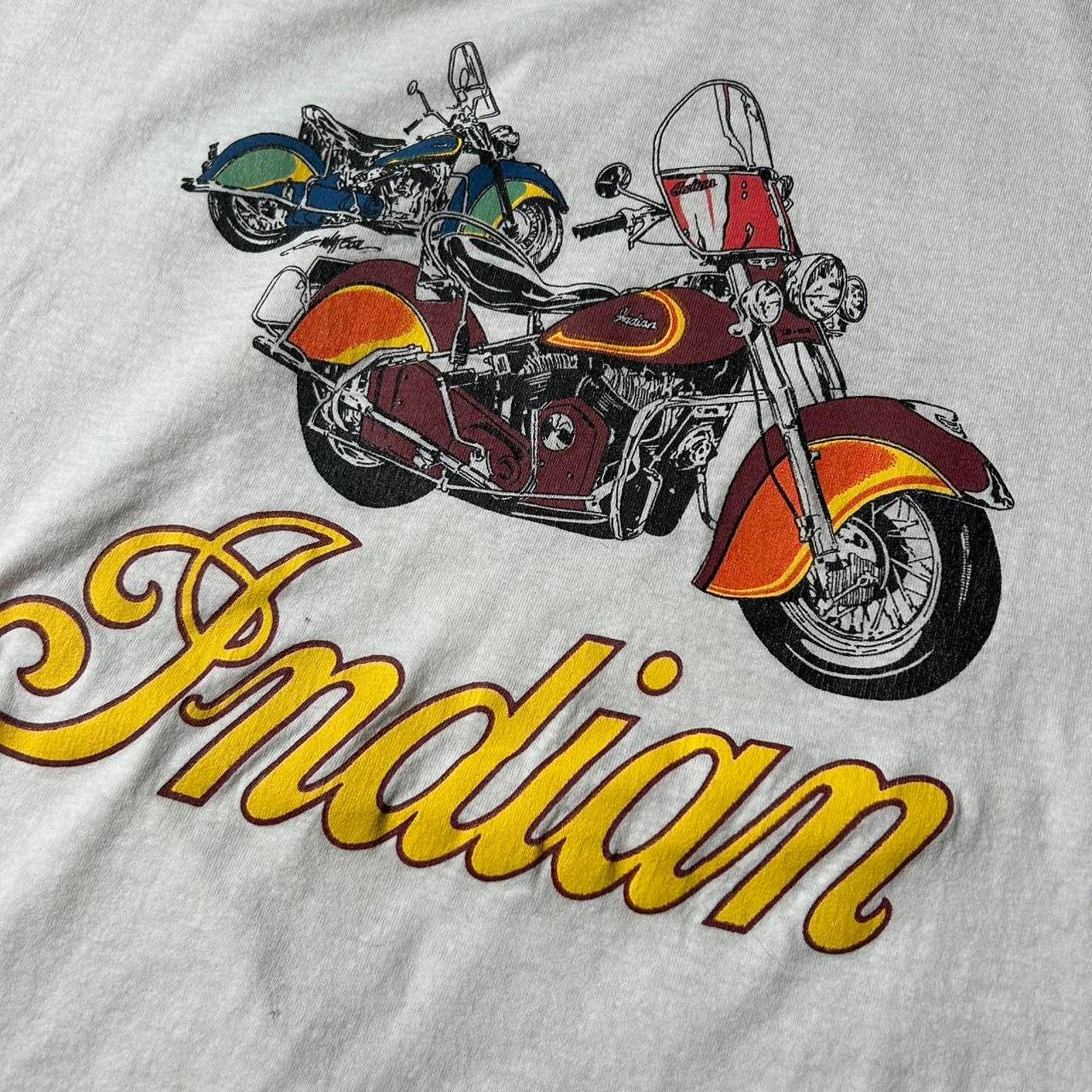 Jerzees 90s single stitch indian motorcycle Size US XXL / EU 58 / 5 - 2 Thumbnail