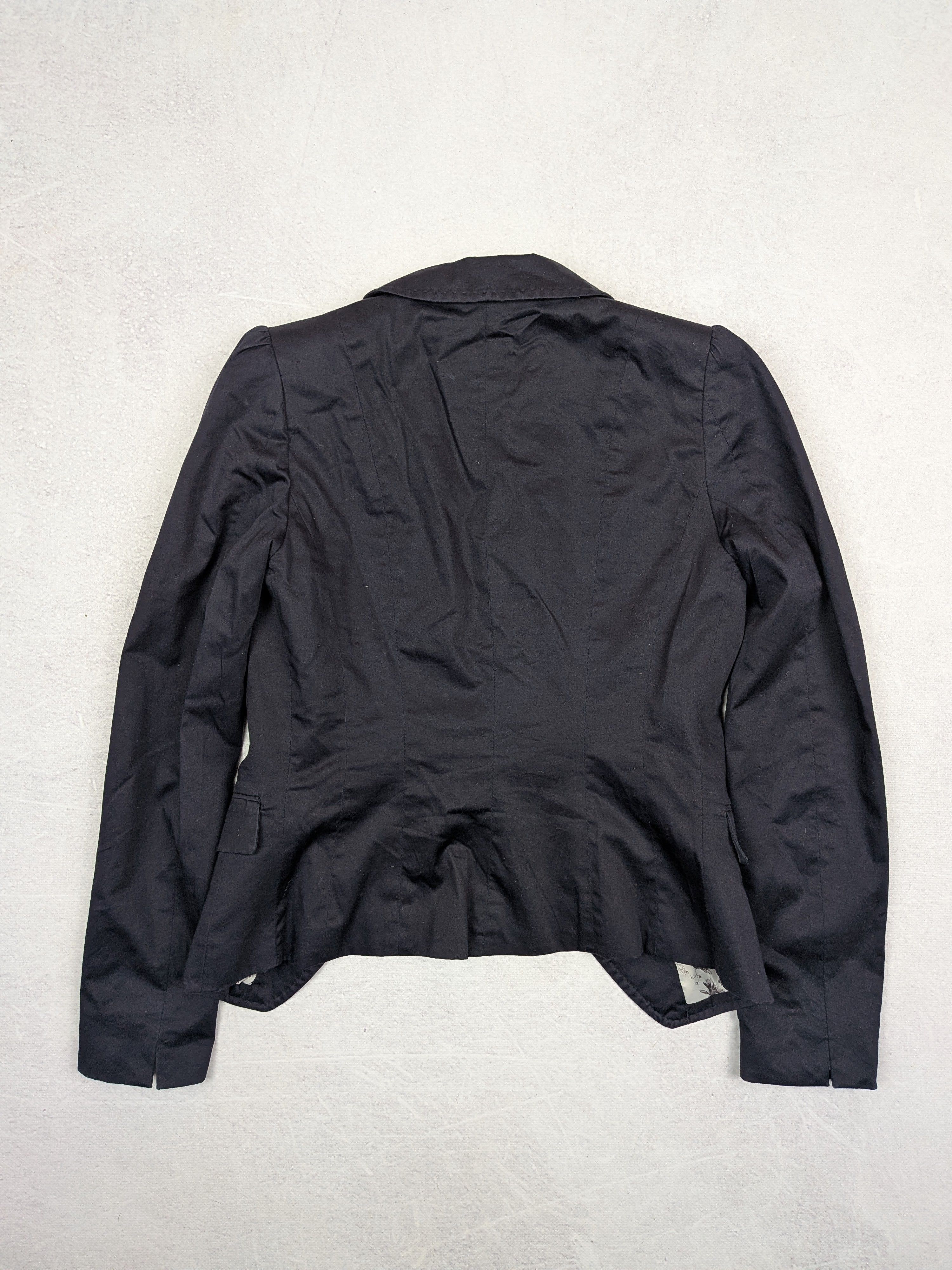 H&M H&M Navy Military Avant-garde Blazer Size 34 / XS Women Size XS / US 0-2 / IT 36-38 - 4 Thumbnail