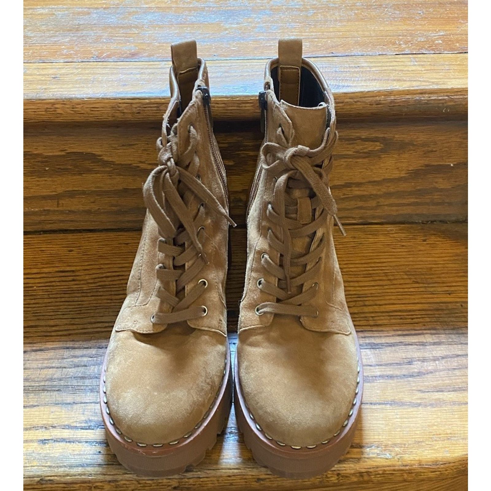 Vince Camuto Vince Camuto Movelly Tawny Birch Combat Boot Women's 8M Size US 8 / IT 38 - 2 Thumbnail