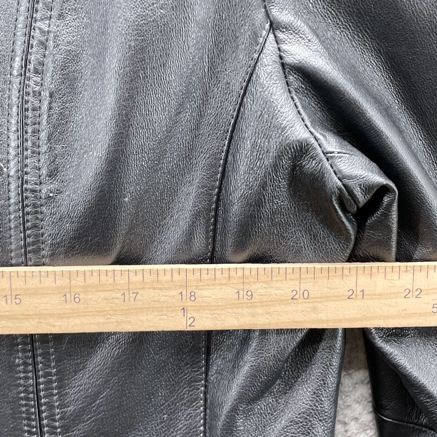 Worthington Worthington 100% Leather Jacket Women XL Short Minimal Academia Fall Y2k Classic Jacket Women XL Black 90s Classic Size 40" / US 18 - 4 Thumbnail