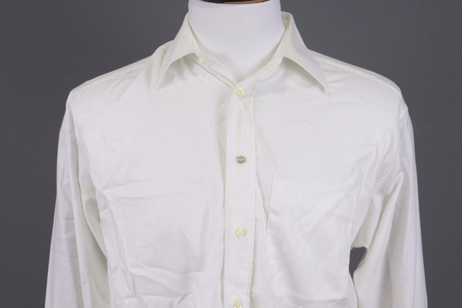 Christian Dior Monsieur Christian Dior White Pur Cotton Shirt Size 40 / 15 3/4 Size US M / EU 48-50 / 2 - 2 Thumbnail