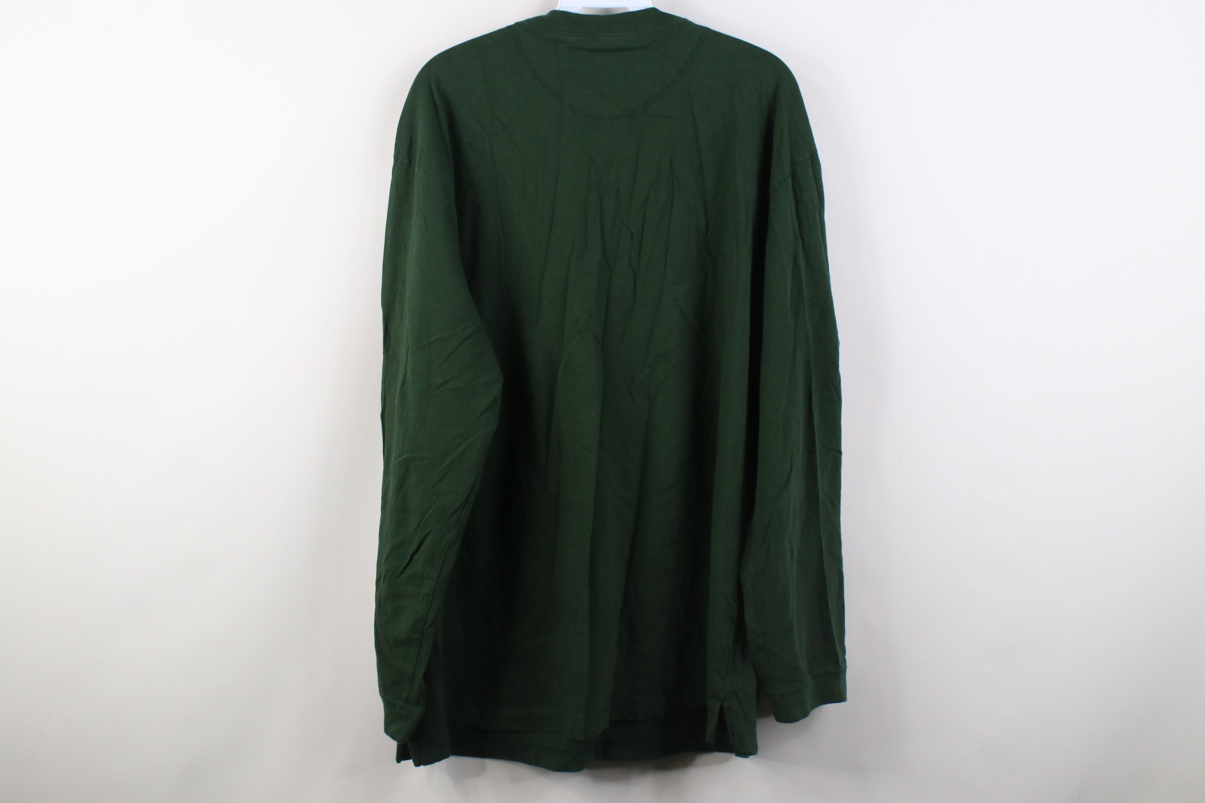 Vintage Vintage 90s Streetwear Long Sleeve Henley T-Shirt Green Size US XL / EU 56 / 4 - 11 Thumbnail