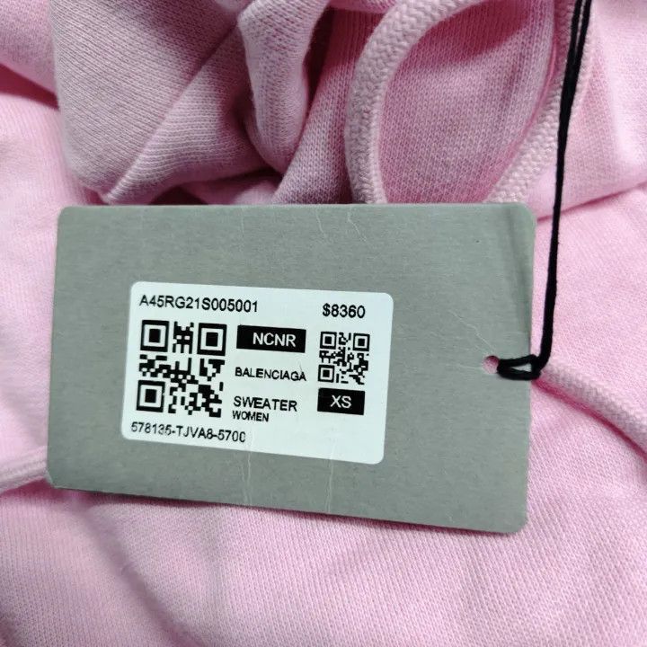 Balenciaga Balenciaga Oversized Logo Hooded Sweatshirt Pink 0079-2507 Size XS / US 0-2 / IT 36-38 - 5 Thumbnail