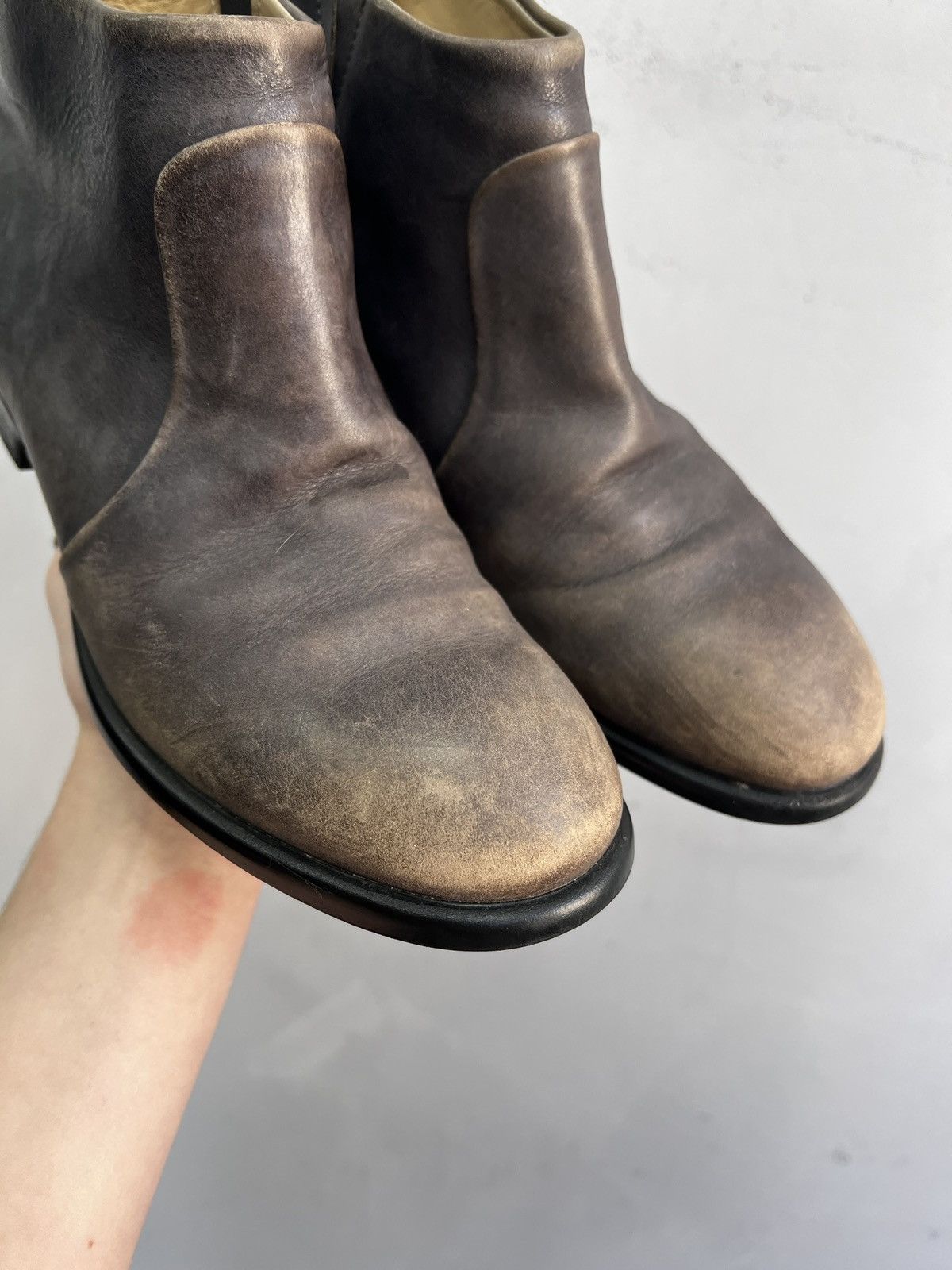 Dirk Bikkembergs Dirk Bikkembergs leather distressed boots 2000s archive Size US 8.5 / IT 38.5 - 3 Thumbnail