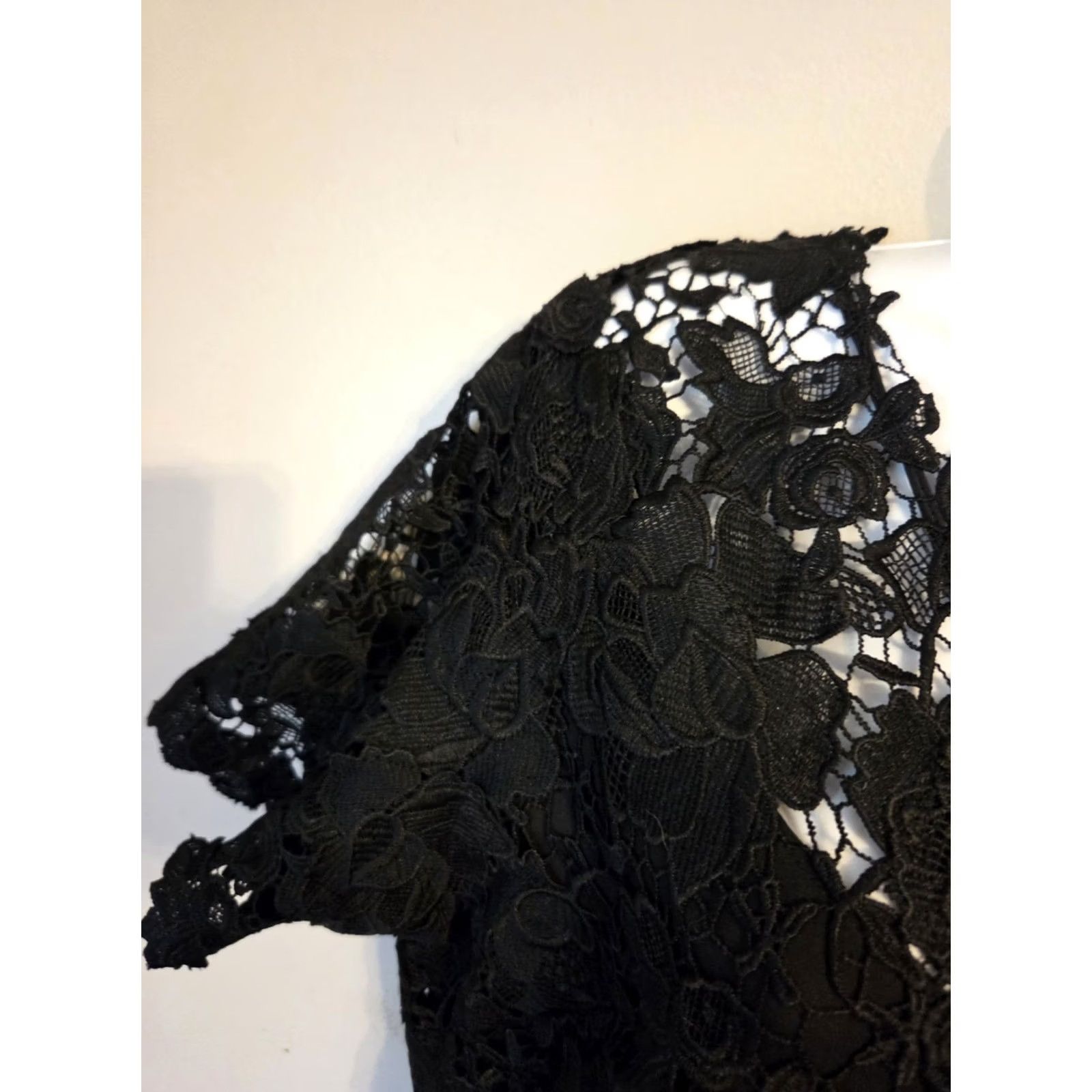 Vintage NWT Tahari Elle Black Lace A-Line Samira Dress 14 Women Vest? Size XL / US 12-14 / IT 48-50 - 3 Thumbnail