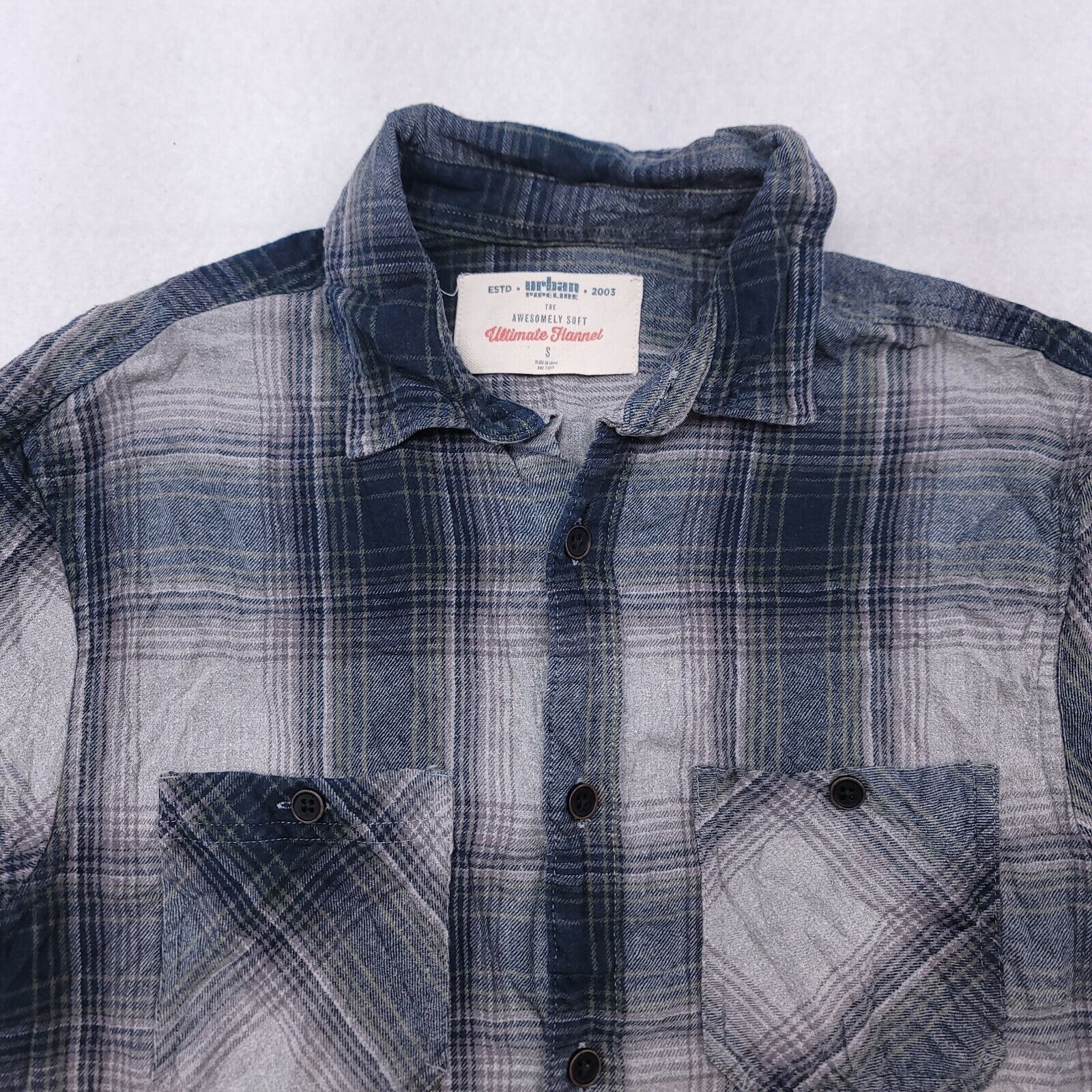 Urban Pipeline Urban Pipeline Tartan Flannel Shirt Mens Size Small S Gray Size US S / EU 44-46 / 1 - 1 Thumbnail