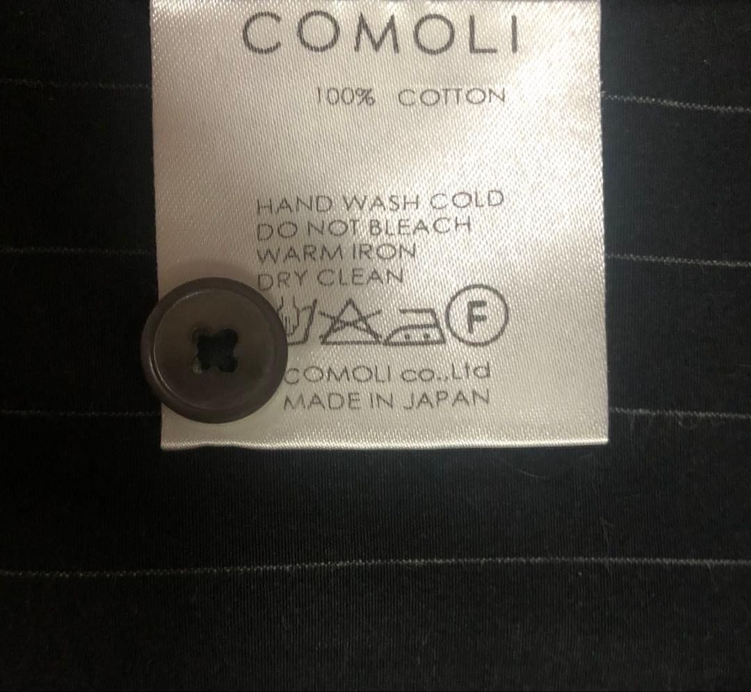 Comoli Comoli Band Collar Stripe Shirt Size US M / EU 48-50 / 2 - 3 Thumbnail