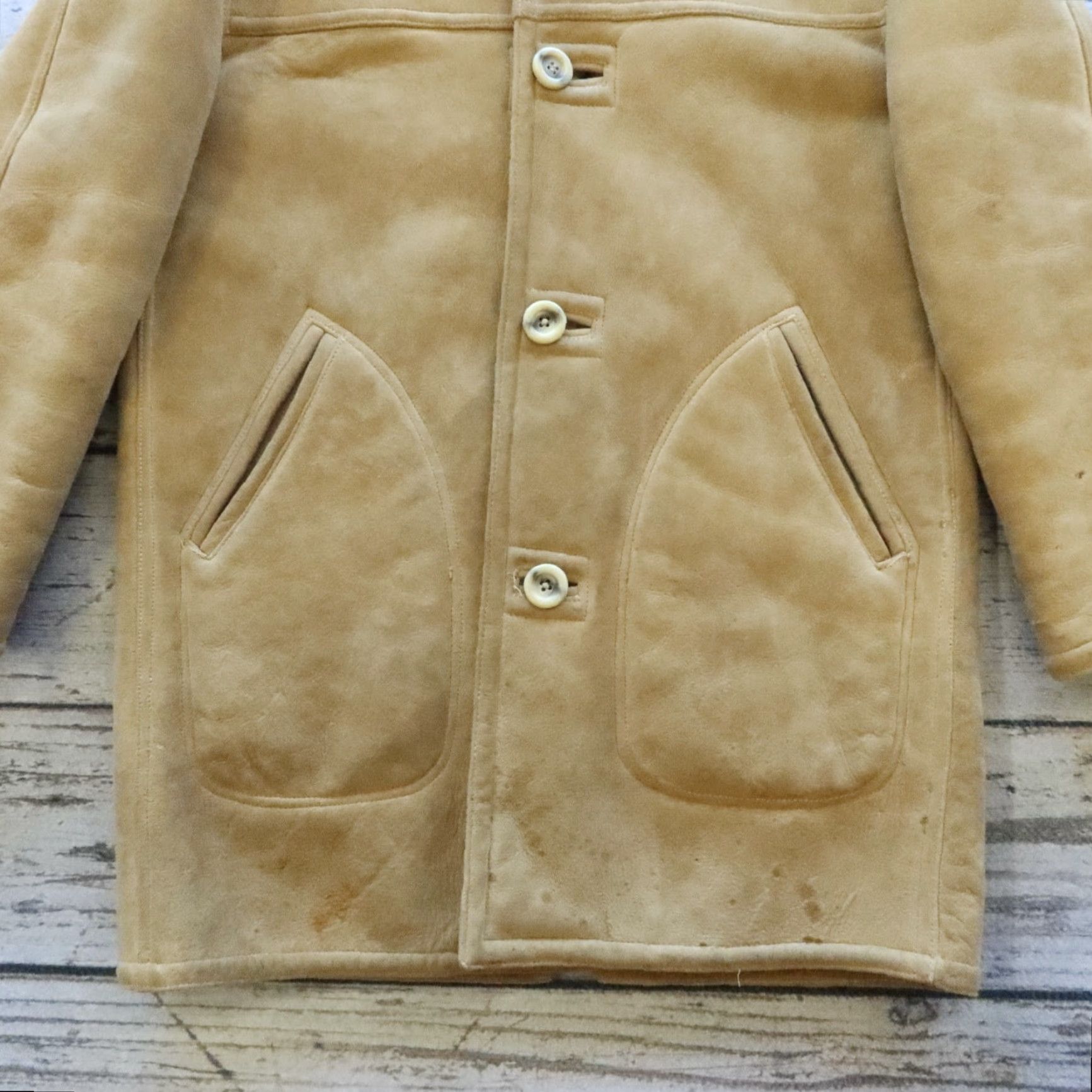 Abercrombie & Fitch VINTAGE Abercrombie & Fitch Suede Trench Coat Men 38 Brown Sherpa Lined 60s Rare Size US XXS / EU 40 - 3 Thumbnail
