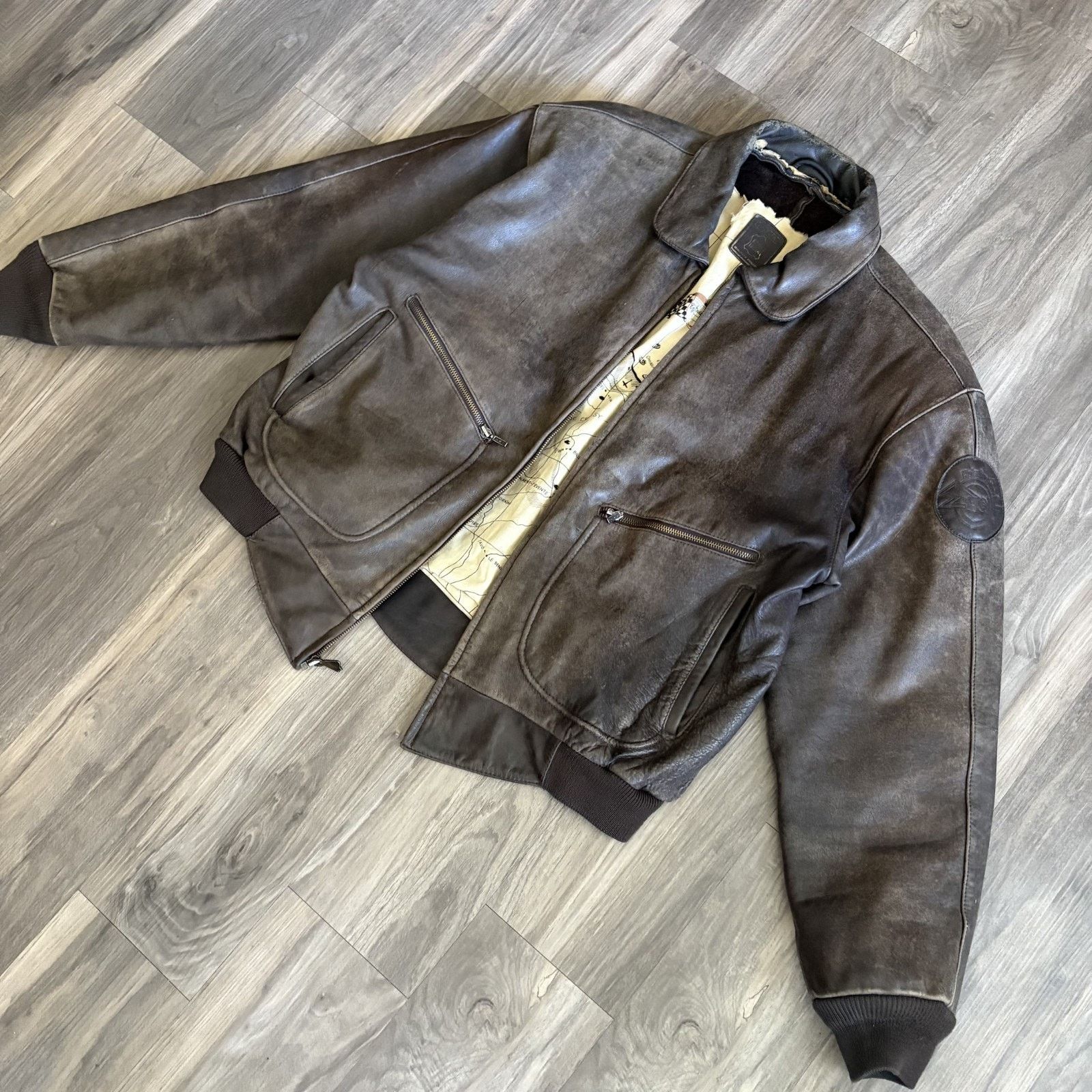 Hein Gericke × Vintage Vintage 1980s Hein Gericke Leather Bomber Jacket Size L Size US L / EU 52-54 / 3 - 15 Thumbnail