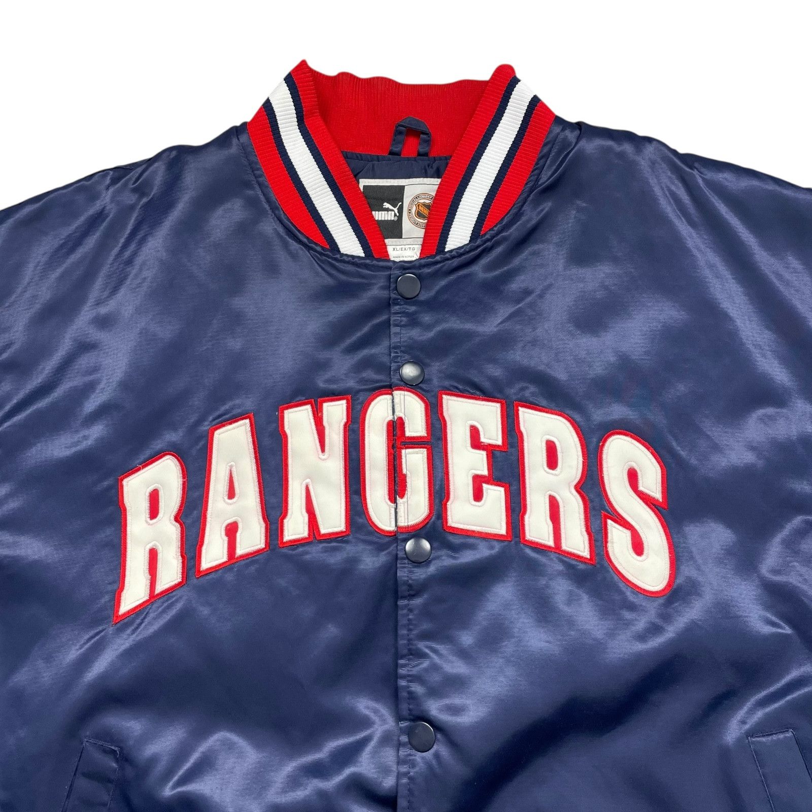 NHL VTG 90s NEW YORK RANGERS PUMA SATIN BOMBER JACKET LIBERTY XL Size US XL / EU 56 / 4 - 2 Thumbnail