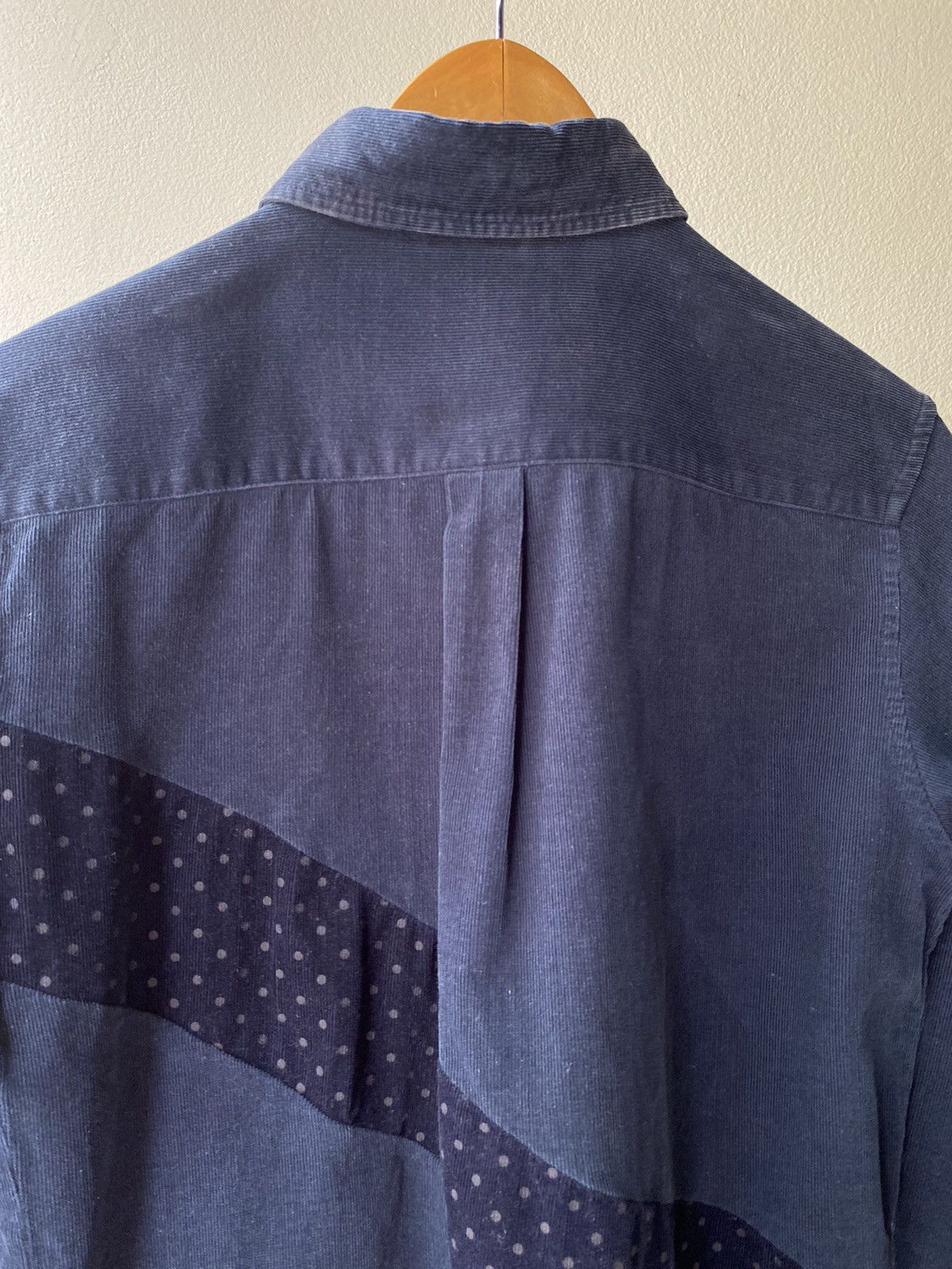 Designer × Japanese Brand G G D Navy Shirt with Polka Dot Panel Detail Size US M / EU 48-50 / 2 - 11 Thumbnail