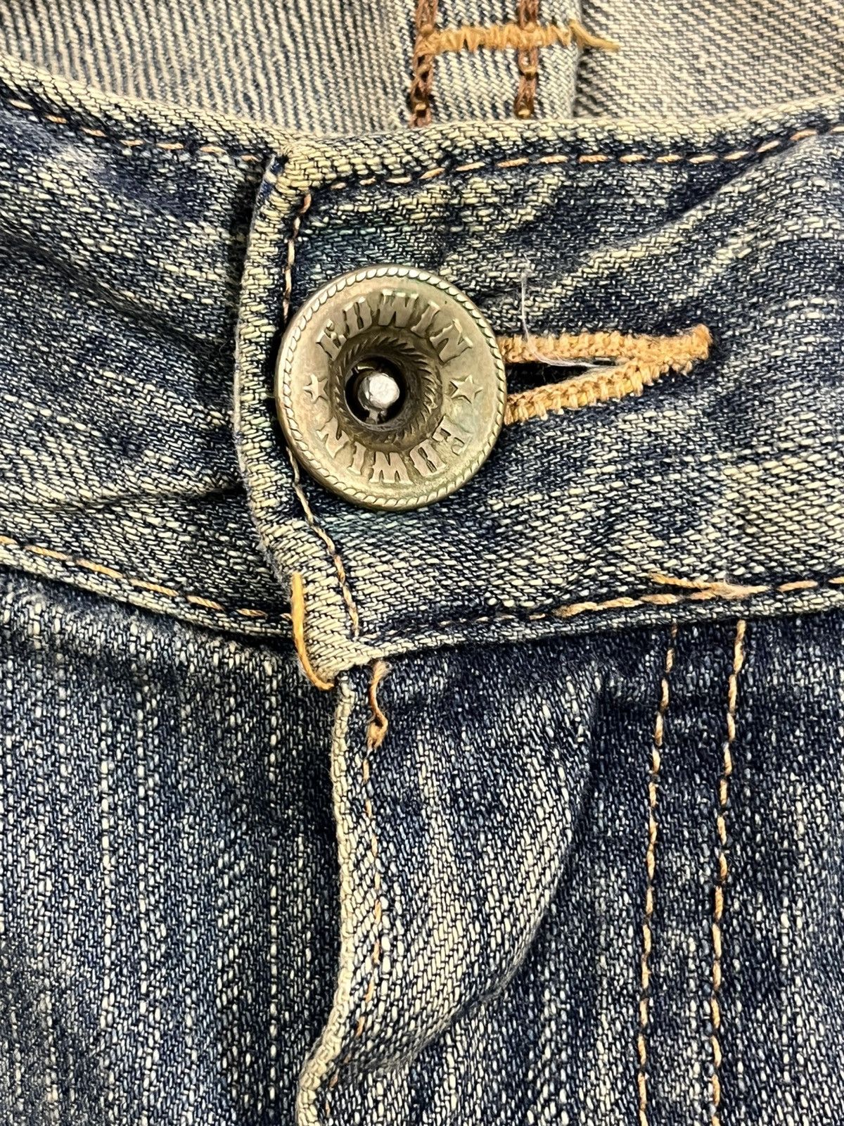 Edwin Vintage Edwin 463 XVS Mudwash Distressed Denim Size US 35 - 8 Thumbnail