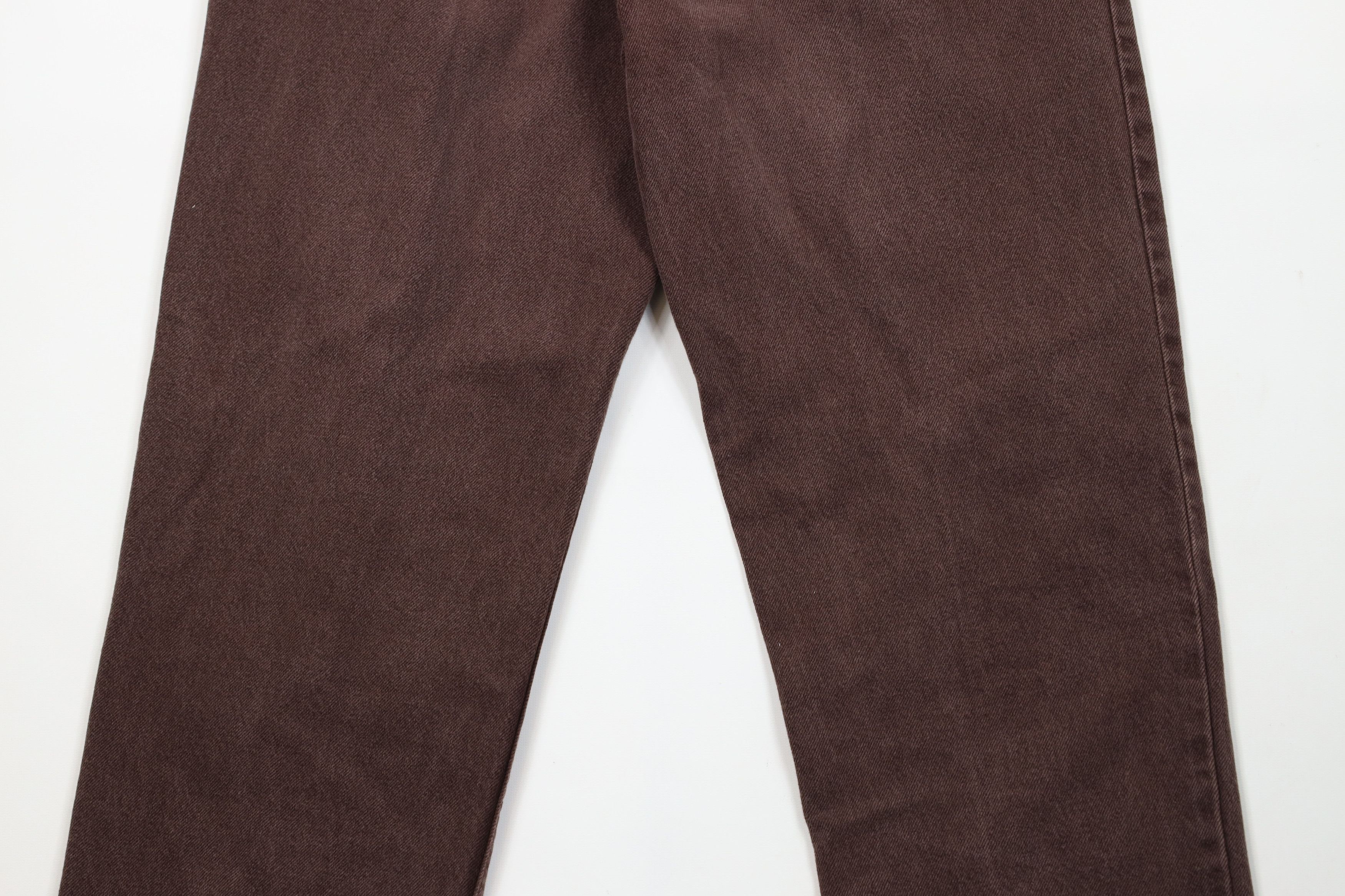 Vintage Vintage 90s Streetwear Straight Leg Denim Jeans Brown Cotton Size US 32 / EU 48 - 13 Thumbnail