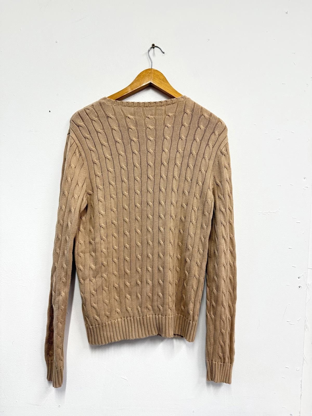 Polo Ralph Lauren Ralph Lauren Beige Cable Knit Sweater Size US XL / EU 56 / 4 - 4 Thumbnail