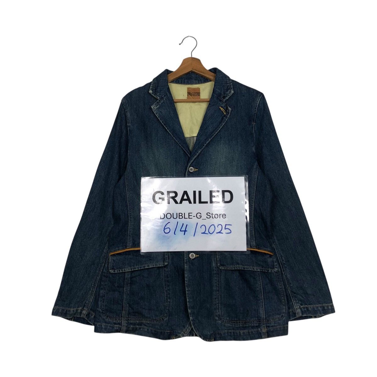 Japanese Brand 📌Vintage Denim Worker Jacket PTTP Japan Issey Miyake Size L / US 10 / IT 46 - 1 Thumbnail