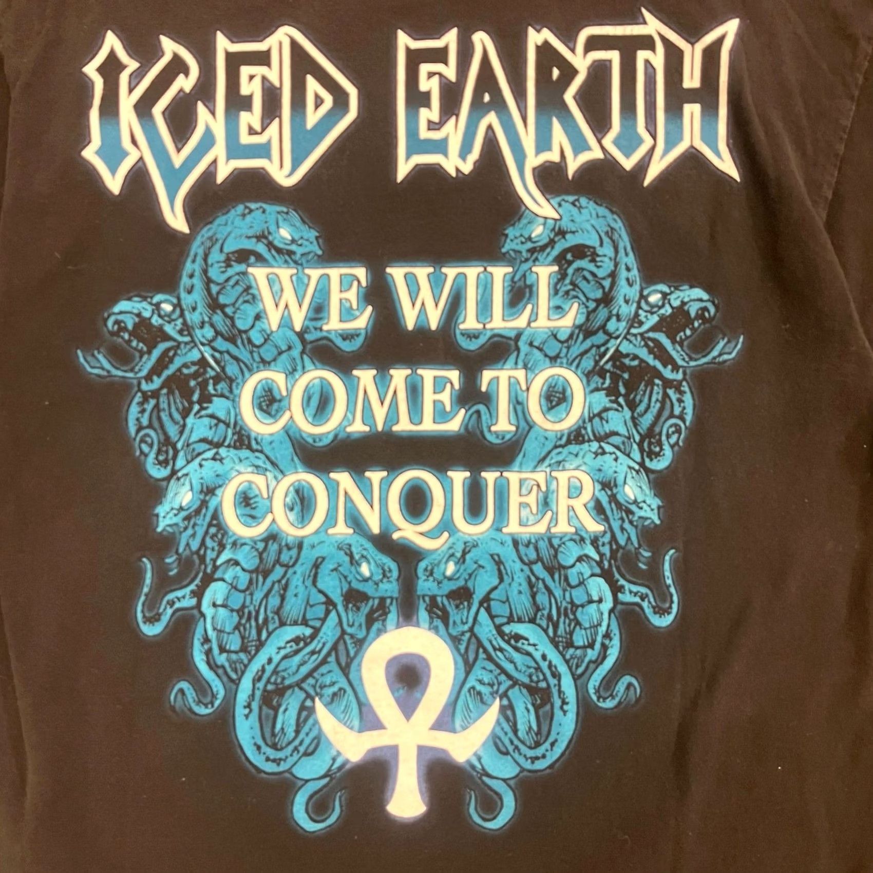 Vintage Y2K Iced Earth Shirt Mens Medium Black We Will Conquer Metal Band Tee Size US M / EU 48-50 / 2 - 7 Thumbnail