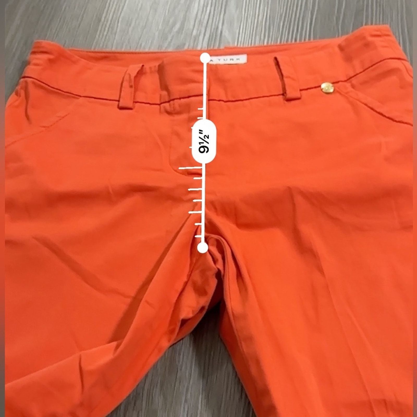 Trina Turk Trina Turk Bright Orange Mid Rise Straight Ankle Dress Pants Size 30" / US 8 / IT 44 - 11 Thumbnail