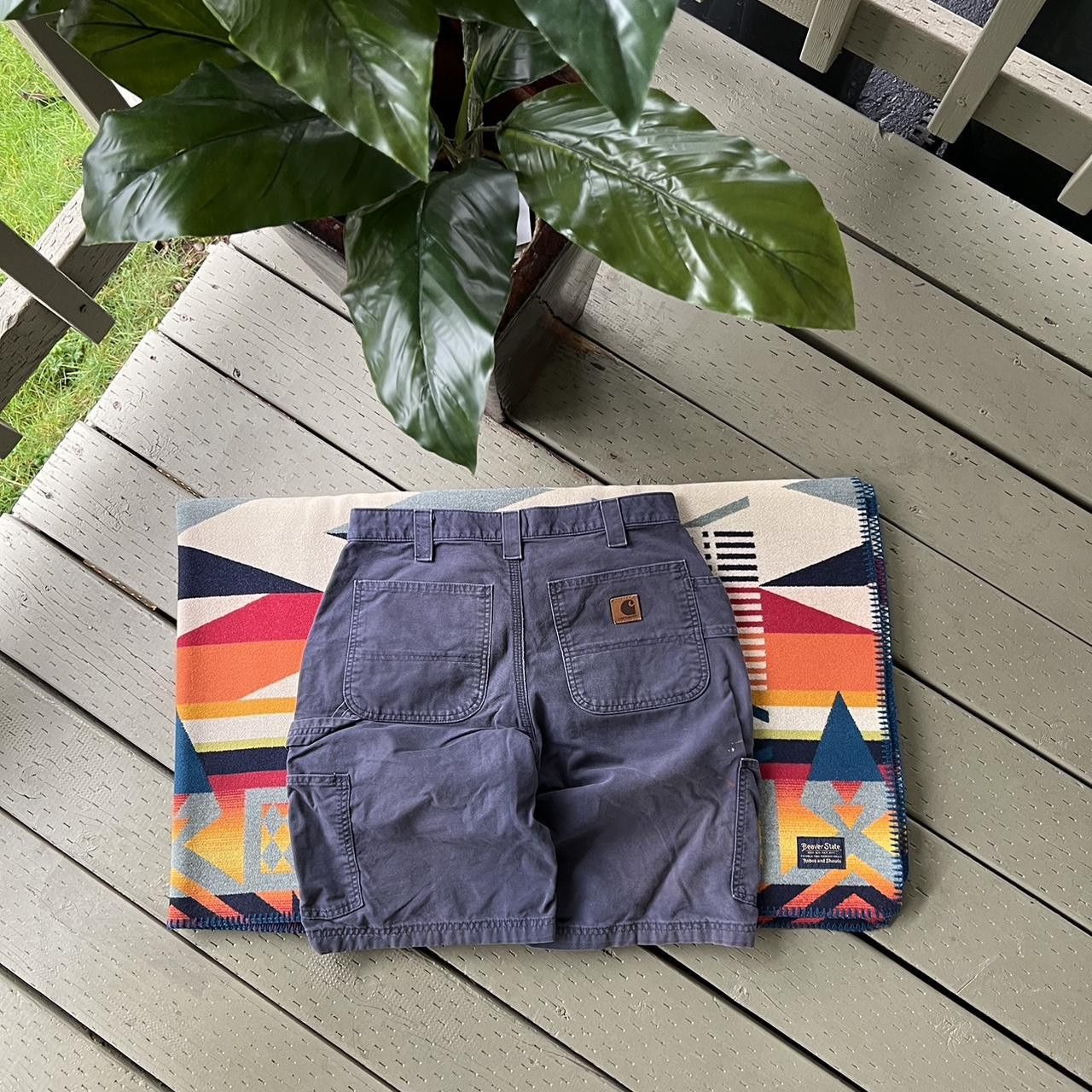 Carhartt × Vintage Carhartt B25 PTB Petrol Blue Carpenter Short Size US 32 / EU 48 - 3 Thumbnail