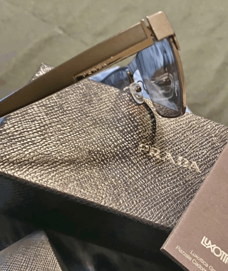 Prada × Vintage PRADA Sunglasses Rectangle Wrap Shield Metal Symbole Sport Size ONE SIZE - 5 Thumbnail