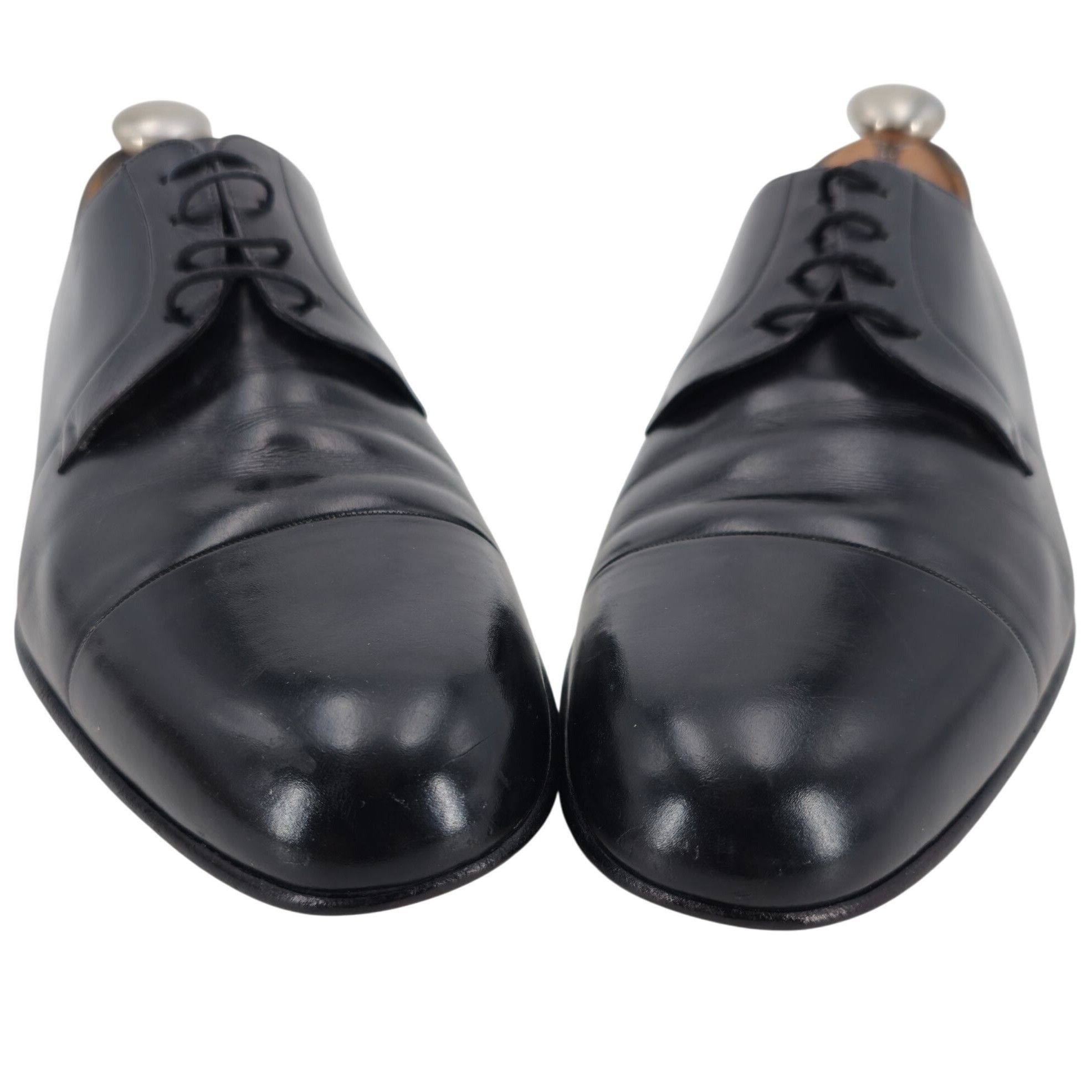 Testoni Vintage A. Testoni Men's 8 Italian Black Calf Leather Dress Size US 8 / EU 41 - 10 Thumbnail