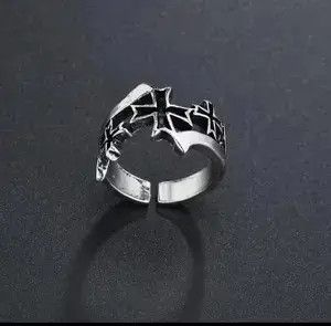 Other Gothic Cross Ring Grunge Punk Black Jewelry Size ONE SIZE - 1 Thumbnail
