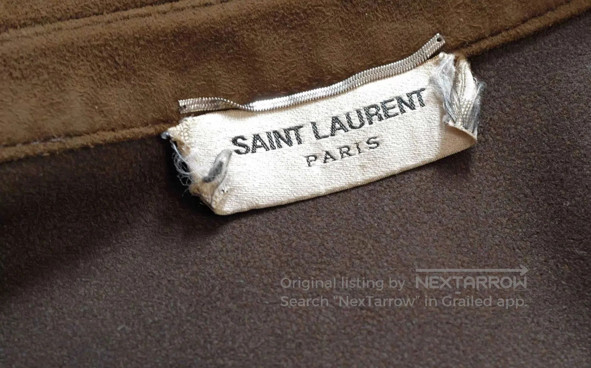 Saint Laurent Paris Brown Suede Button. Size US M / EU 48-50 / 2 - 4 Thumbnail