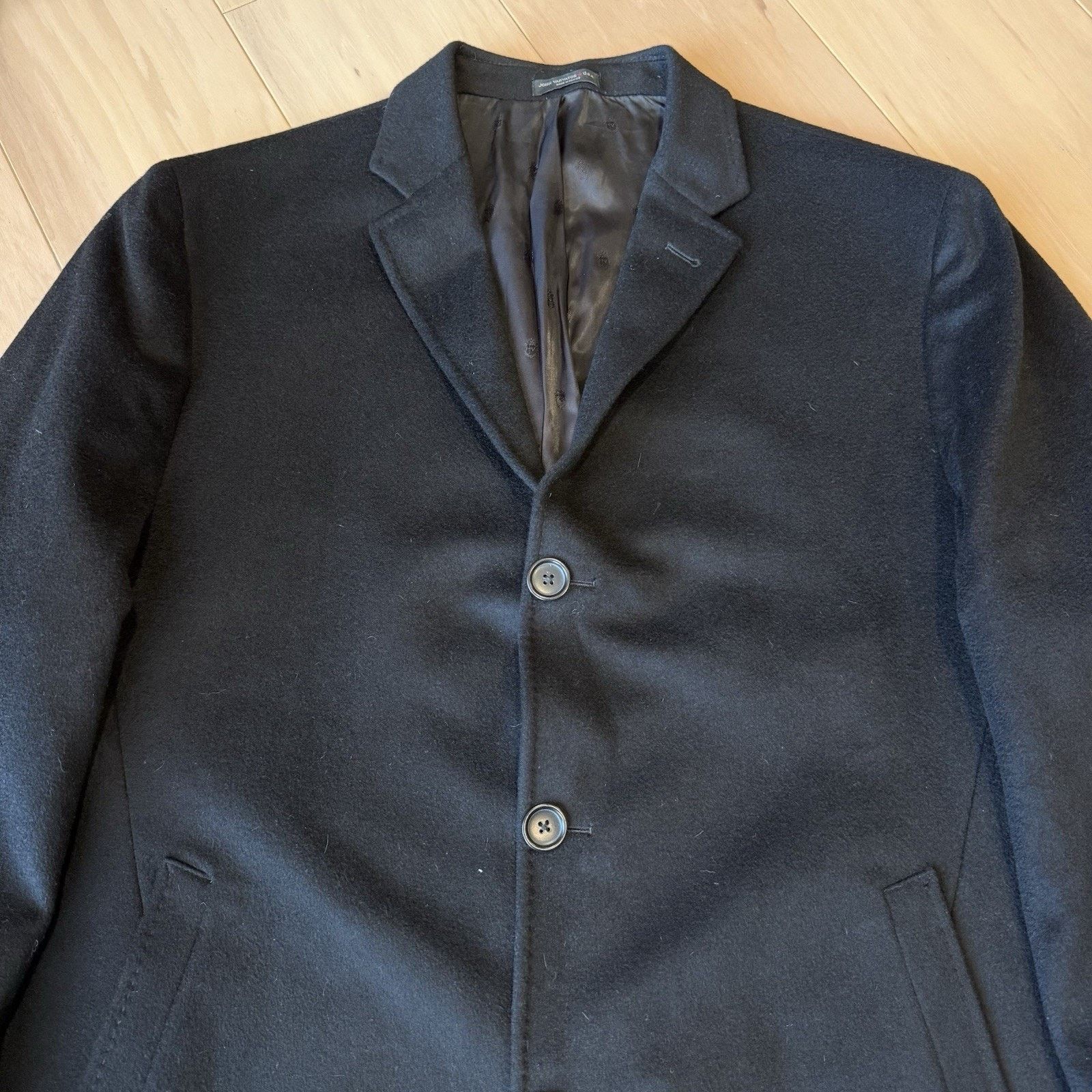 John Varvatos John Varvatos Cashmere Peacoat 48R Black Winter Minimalist Size US XXL / EU 58 / 5 - 3 Thumbnail