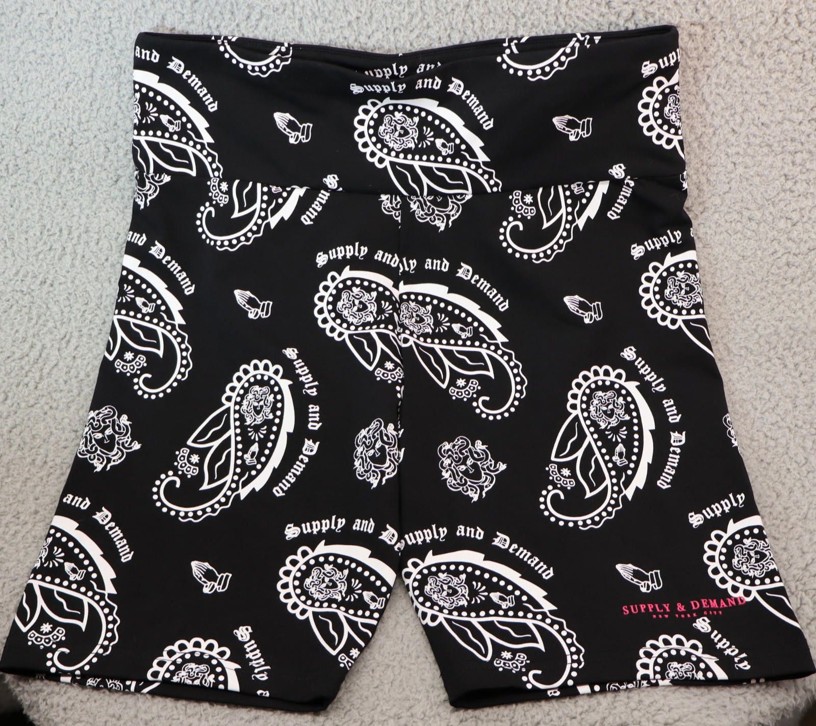 Supply & Demand Supply & Demand Black Shorts Paisley Bandana Womens Large Size 36" / US 14 / IT 50 - 1 Thumbnail