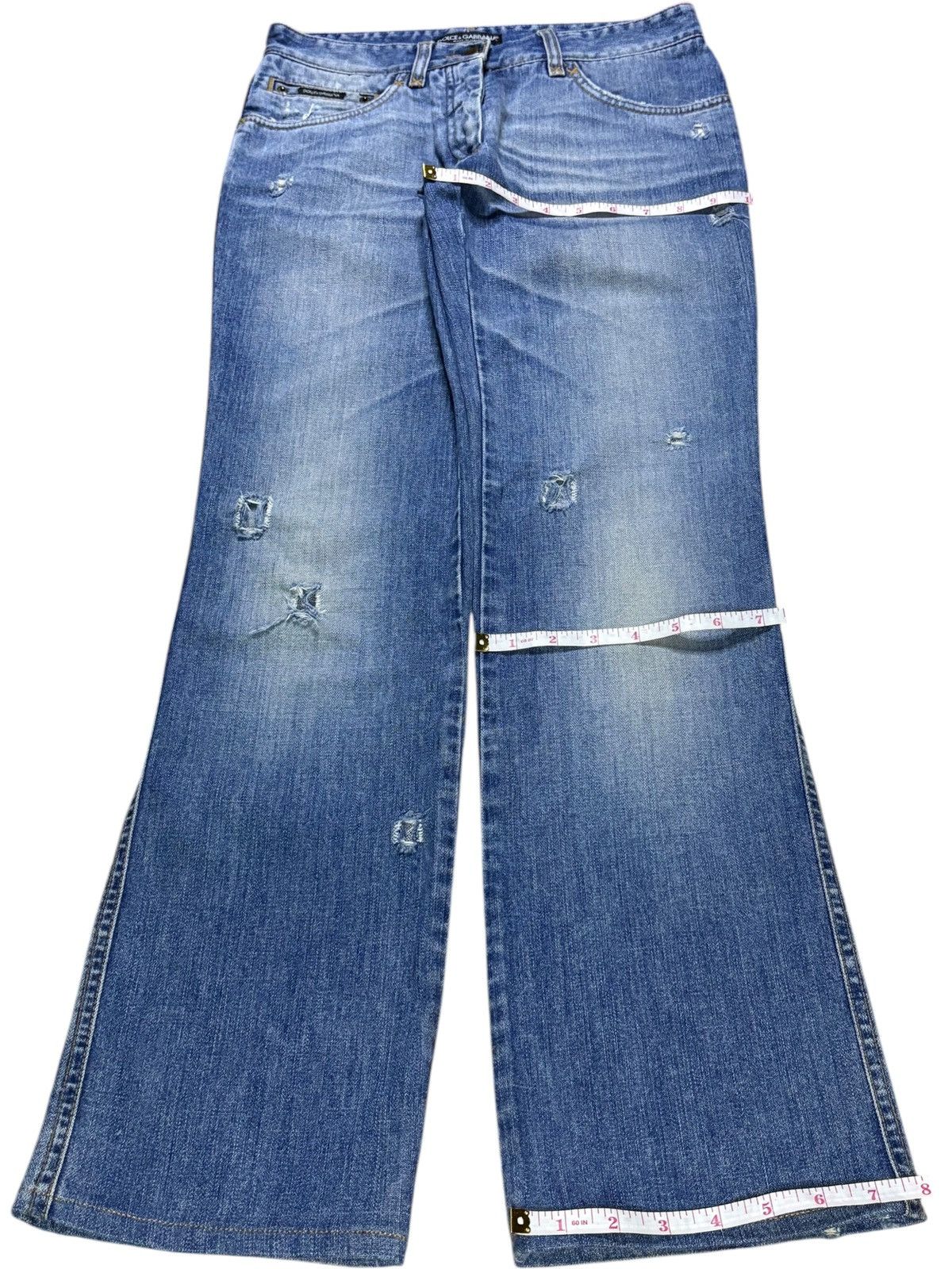 Dolce & Gabbana Vintage Dolce & Gabbana Mud Wash Bootcut Flare Jeans Size 28" / US 6 / IT 42 - 13 Thumbnail